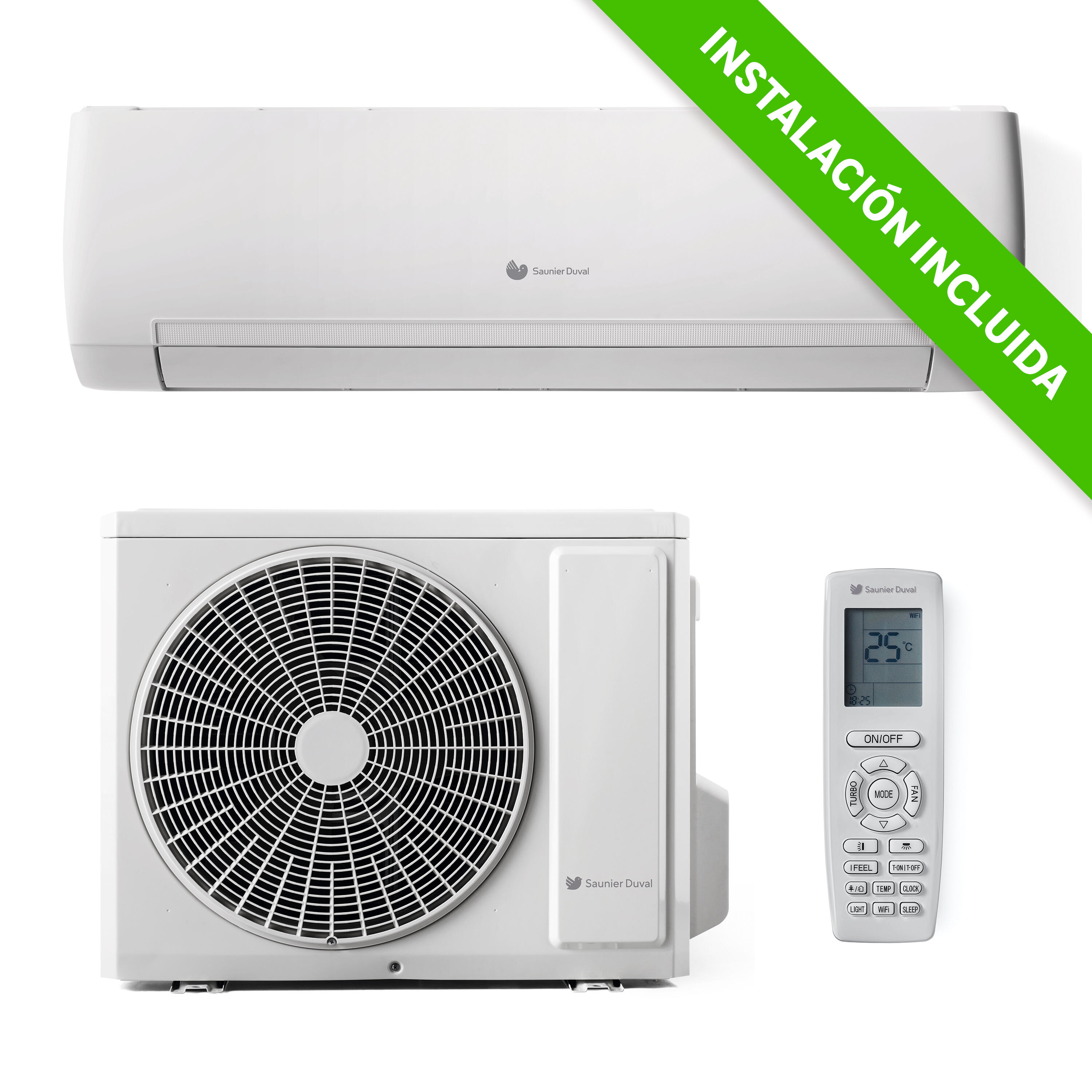 Aire acondicionado 1x1 saunier duval vivair tek wifi 2580fg + instalación