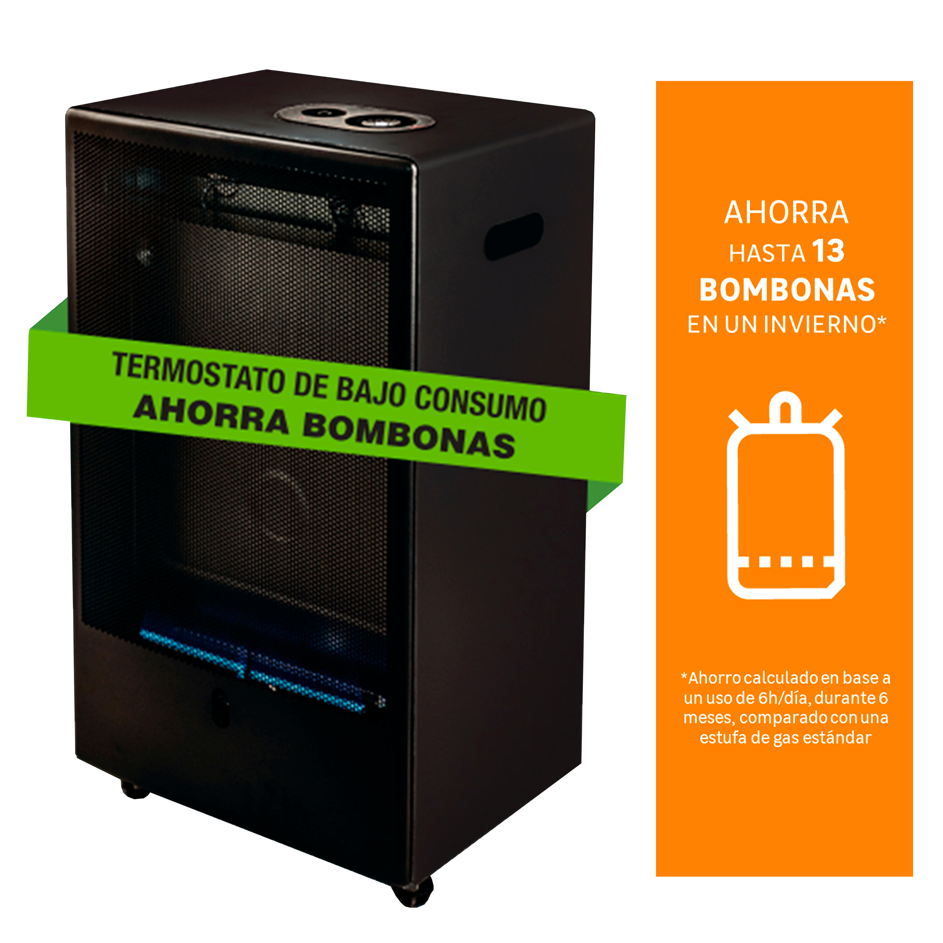 Estufa de gas llama azul equation eco 4.2 kw