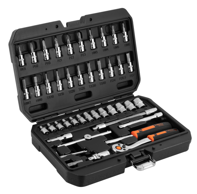 Zestaw kluczy nasadowych 46 szt. Neo Tools