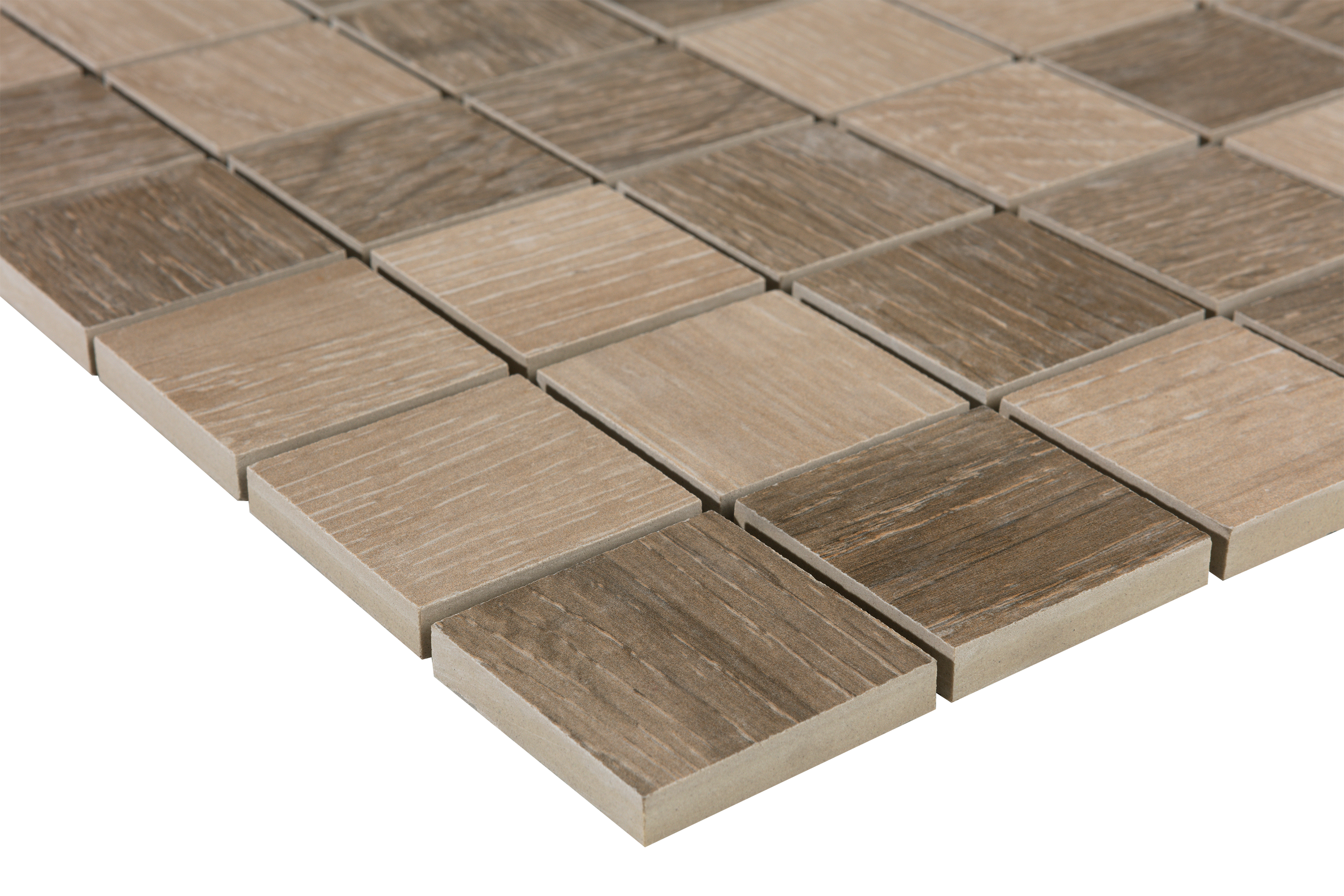 Azulejo mosaico cerámica living efecto madera beige 30x30 cm artens
