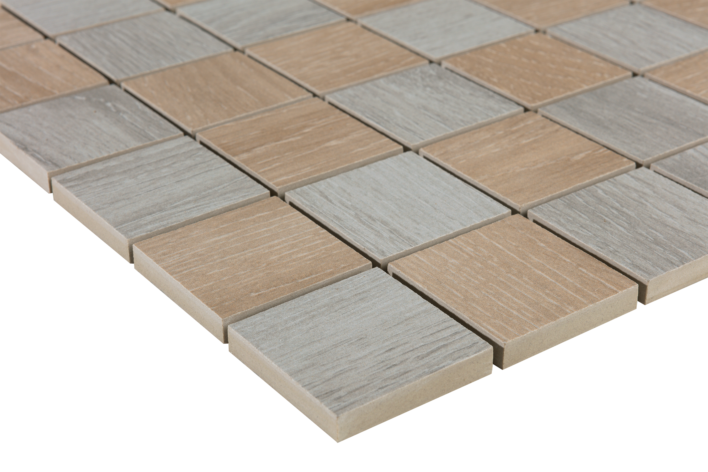 Azulejo mosaico cerámica living efecto madera marrón 30x30 cm artens