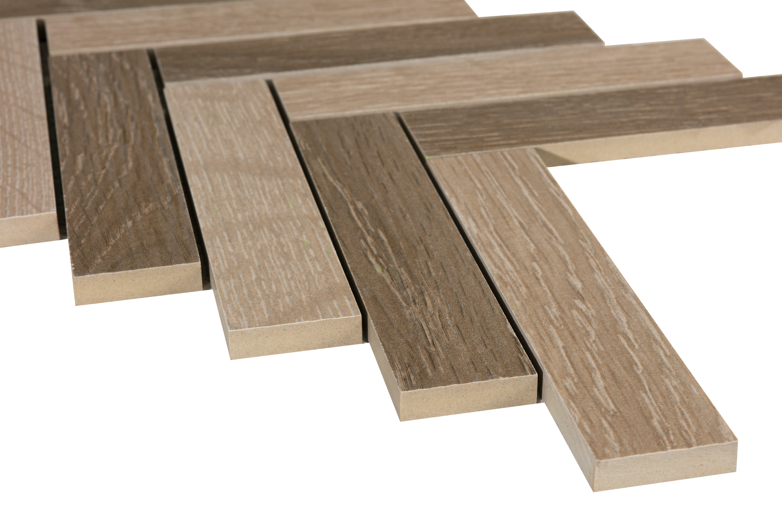 Azulejo mosaico cerámica living efecto madera marrón 29x22.5 cm artens