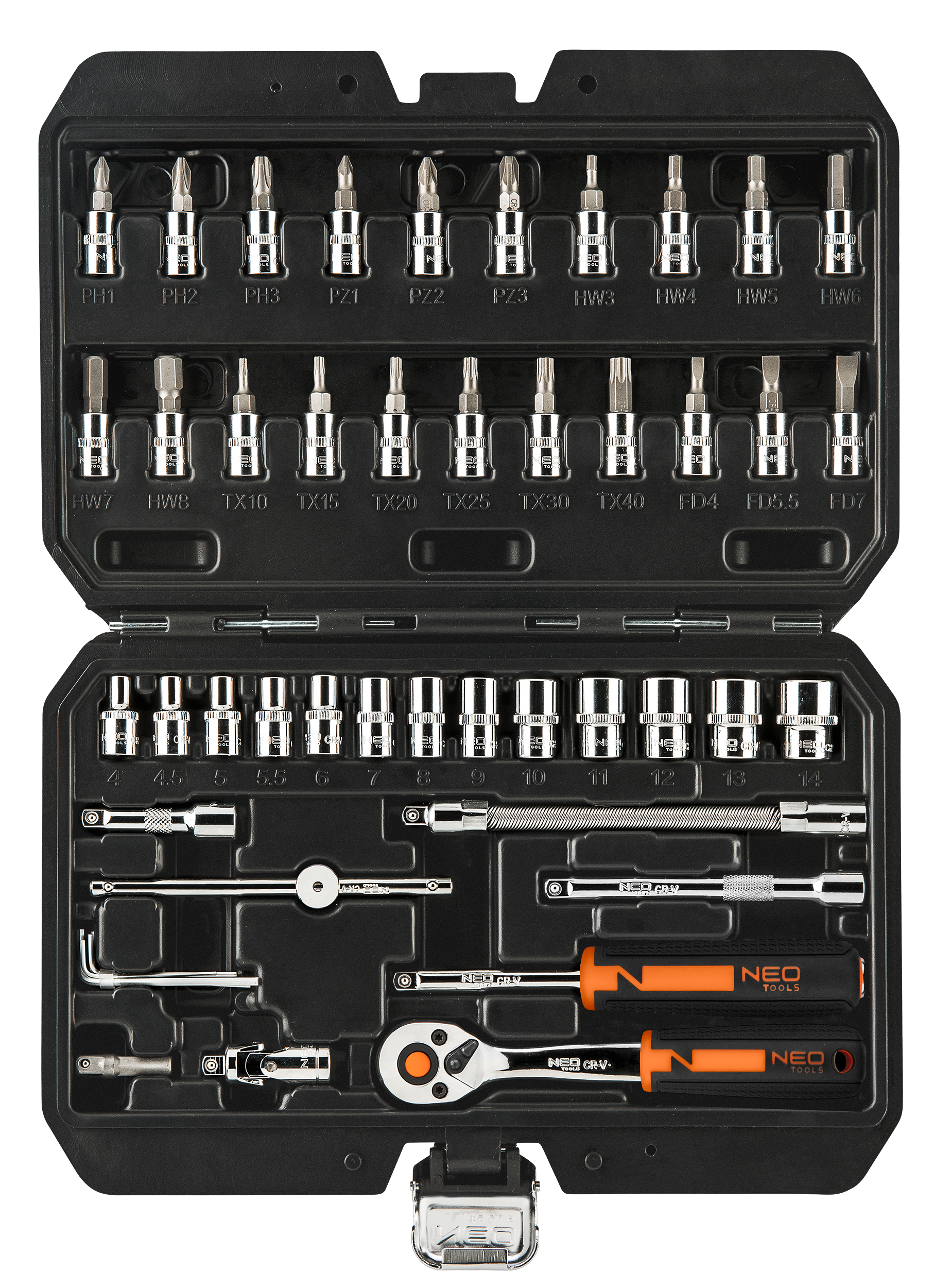 Zestaw kluczy nasadowych 46 szt. Neo Tools - 6