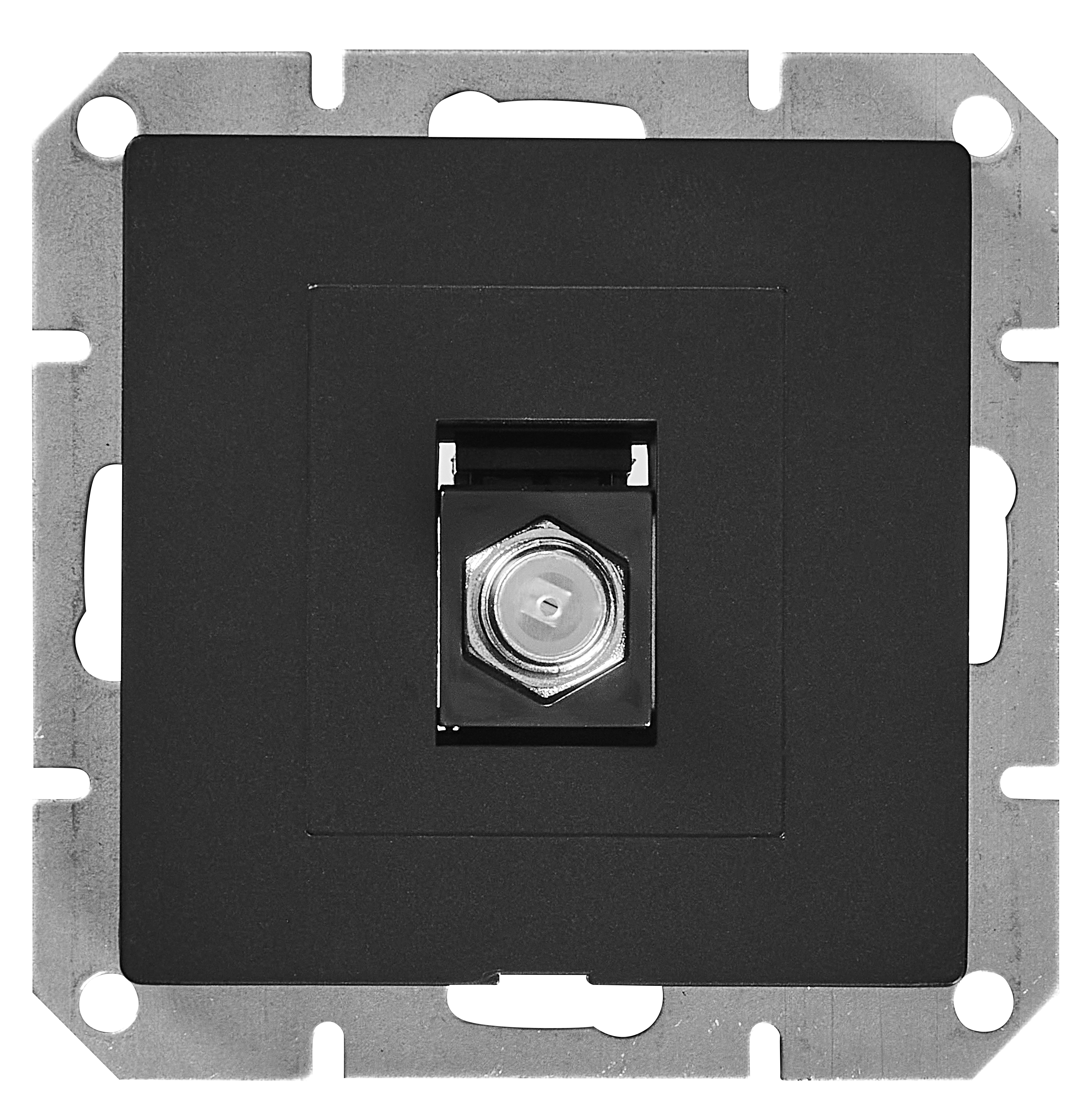 Gniazdo TV typu F PRESTIGE Czarny TIMEX