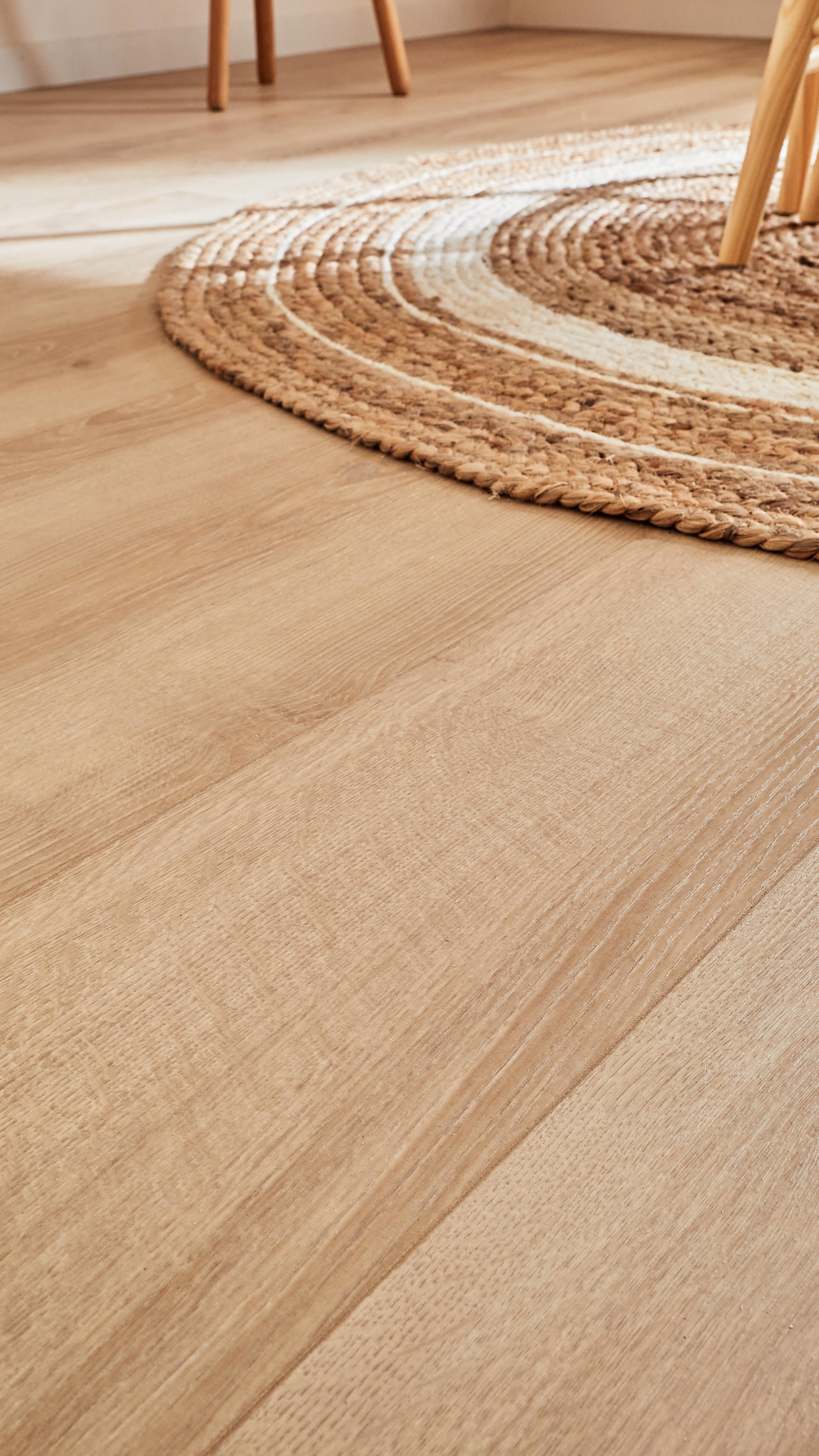 Alfombra yute Ronda Nils 150x150cm pelo mediano INSPIRE naturaleza beige natural y blanco redonda - 5