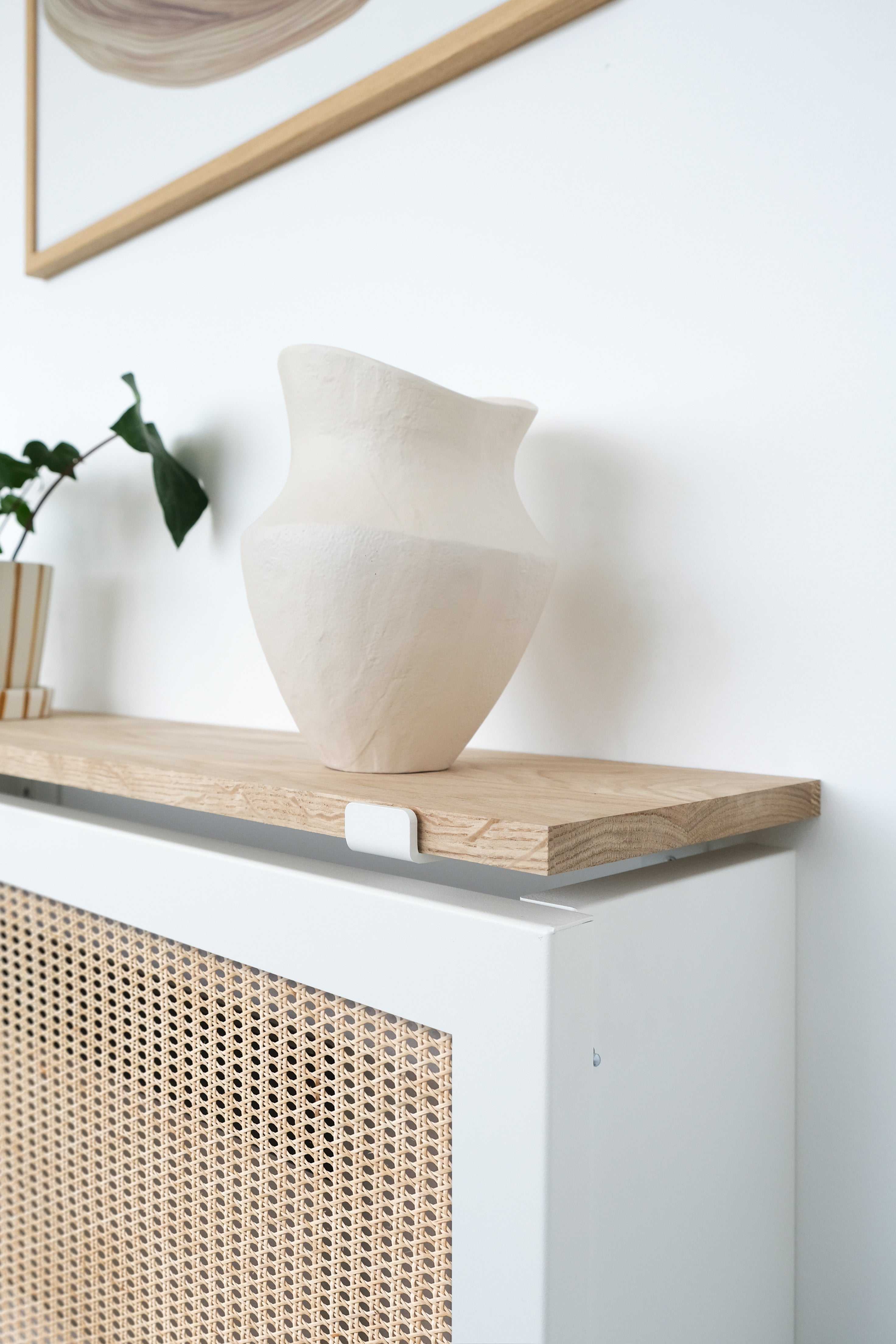 Cache-radiateur cannage 90 blanc sable - 4
