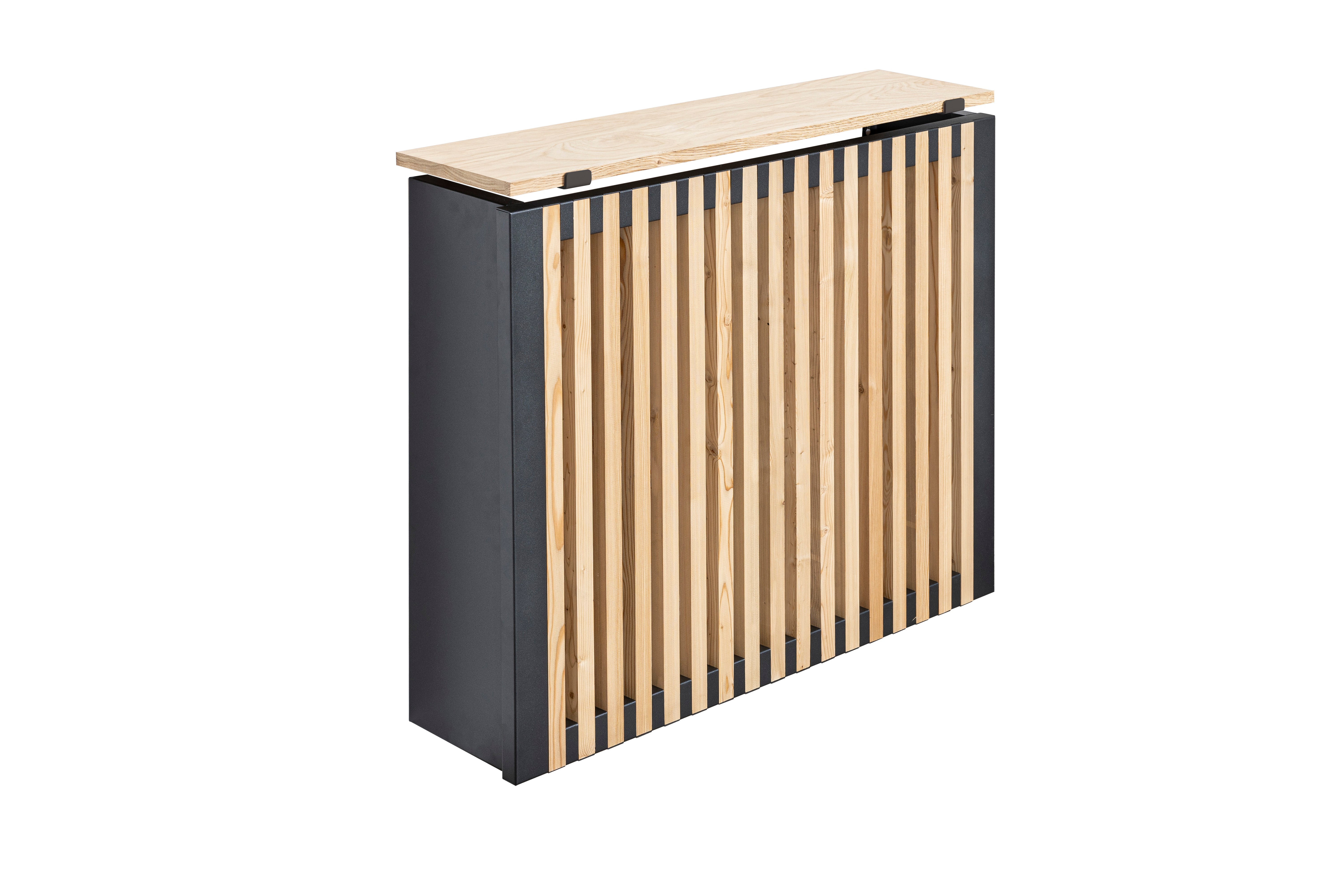 Cache-radiateur tasseaux 120 noir sable - 3