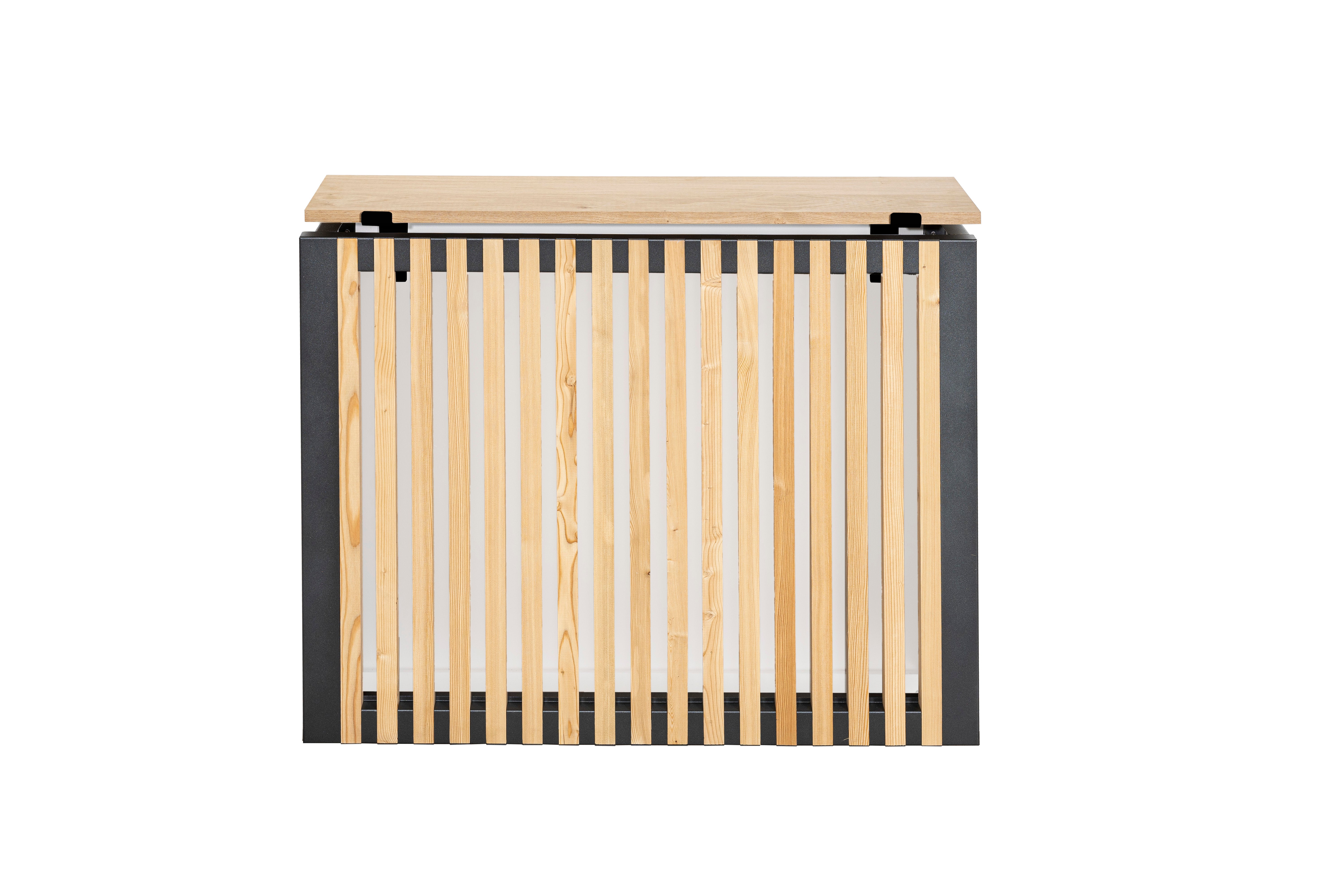 Cache-radiateur tasseaux 120 noir sable - 2