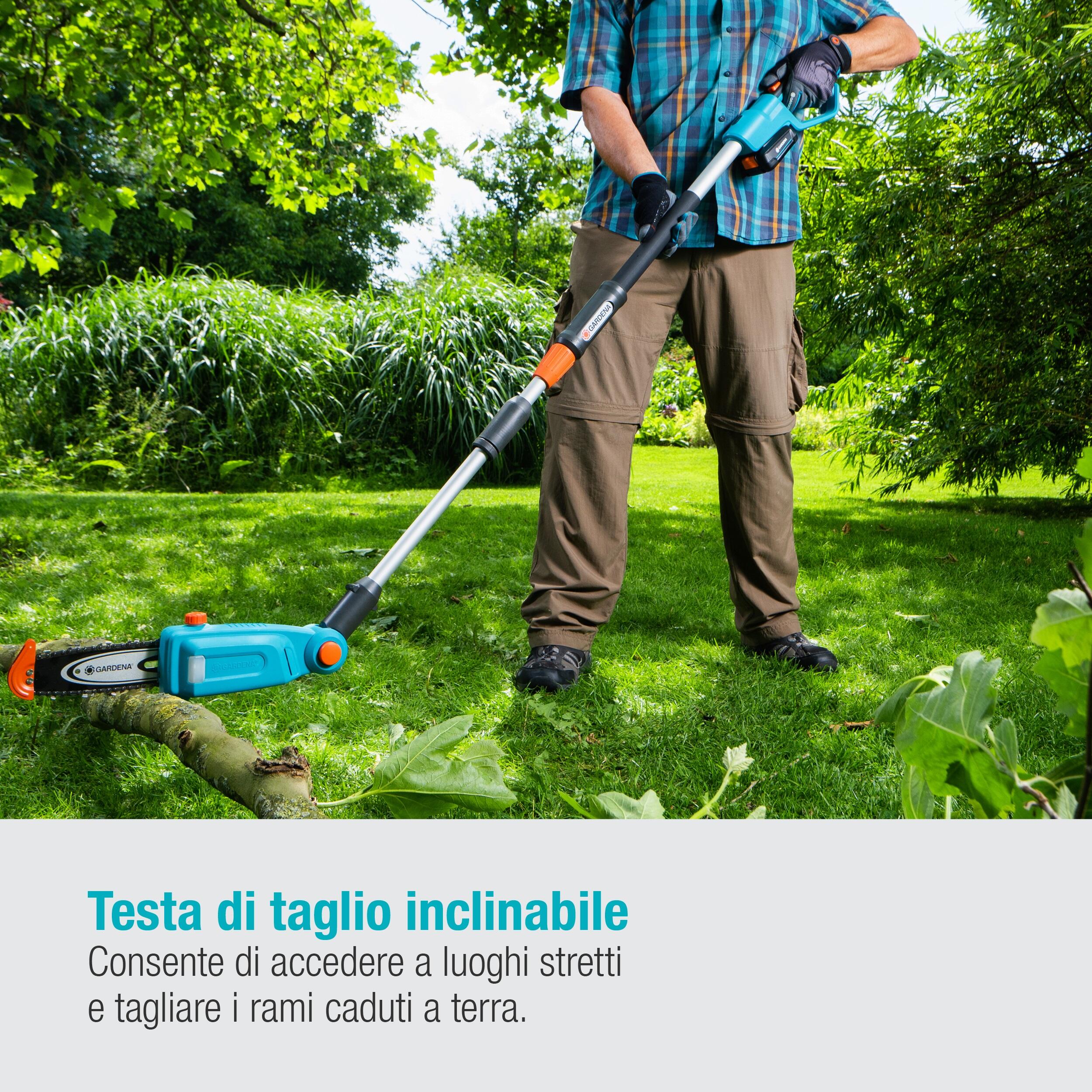 Potatore telescopico a batteria GARDENA TCS POWER FOR ALL 18V barra da 20 cm, 1 batteria inclusa - 6