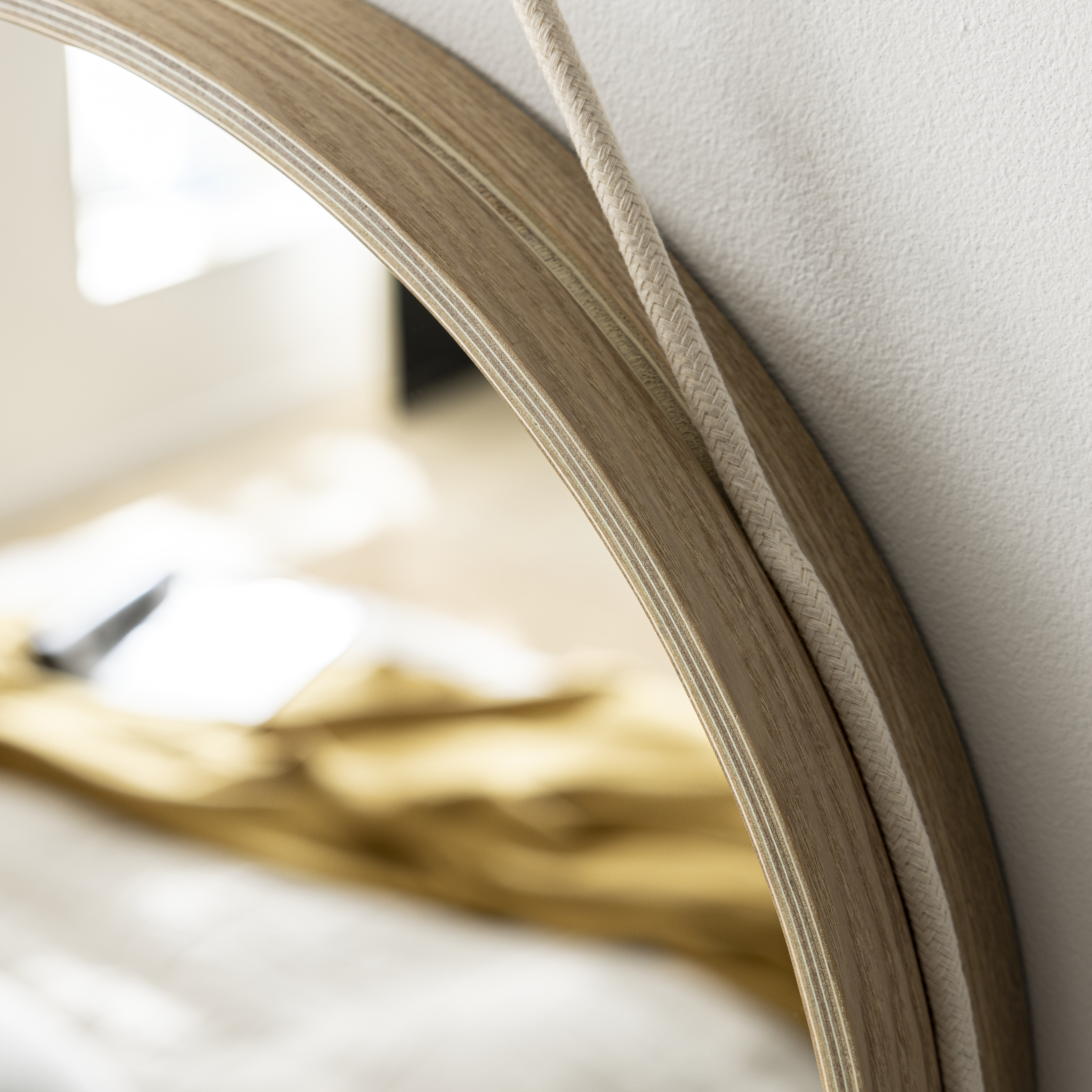 Espelho com moldura NORDIK CORD OAK 57 cm Inspire - 25