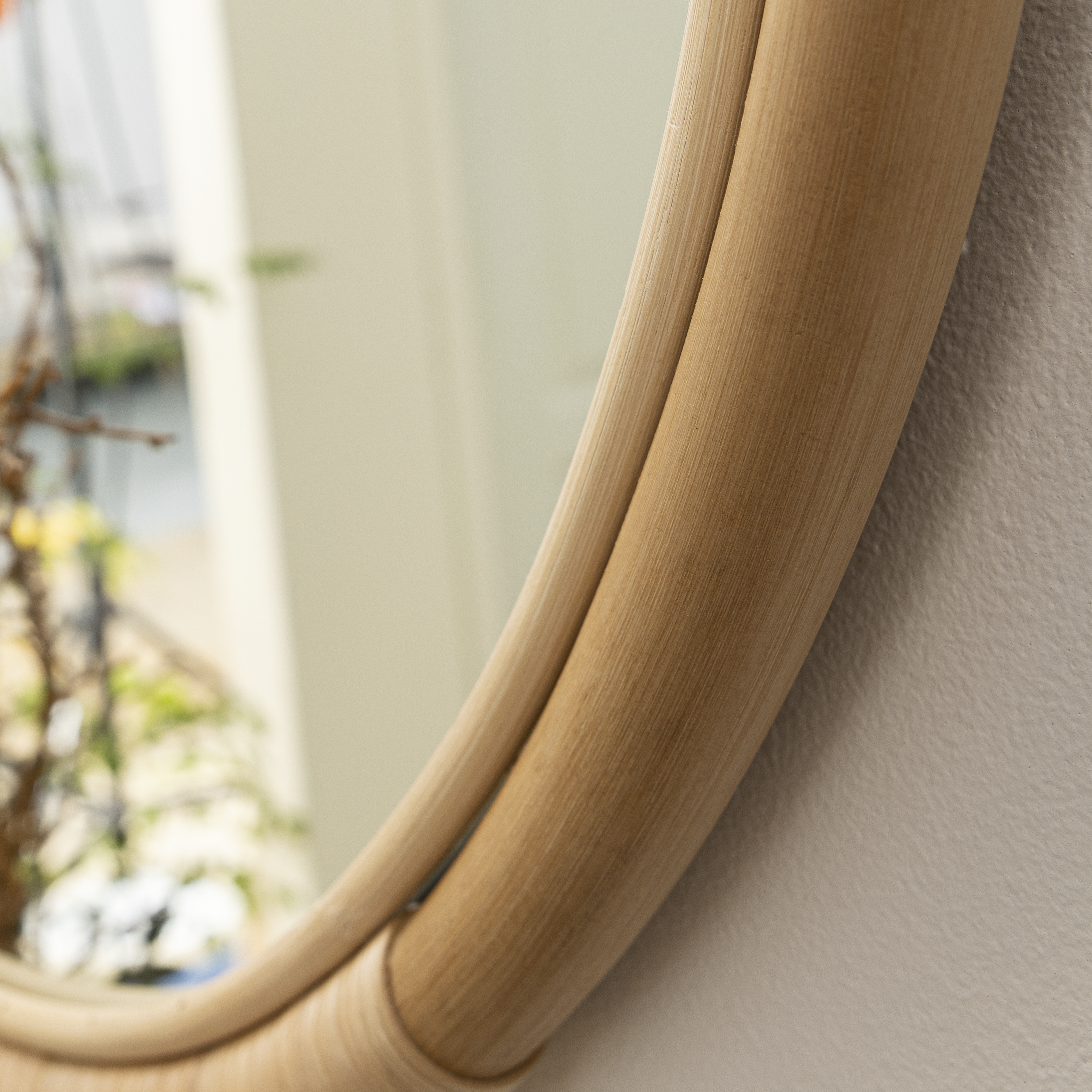 Espelho decorativo com moldura Rattan 58x58 cm - 16