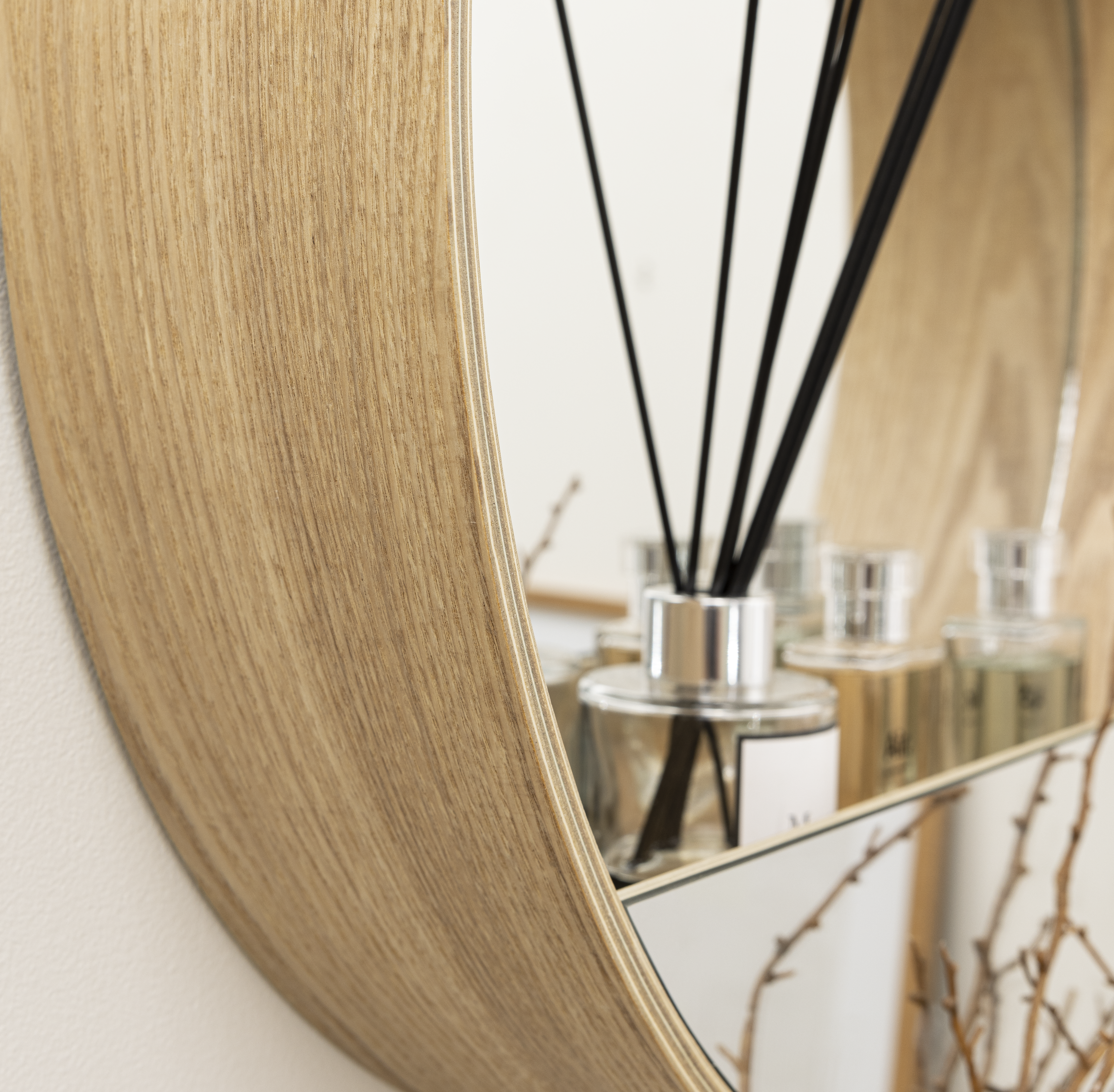 Miroir rond bois chêne Nordik tableto INSPIRE diam.56 cm - 5