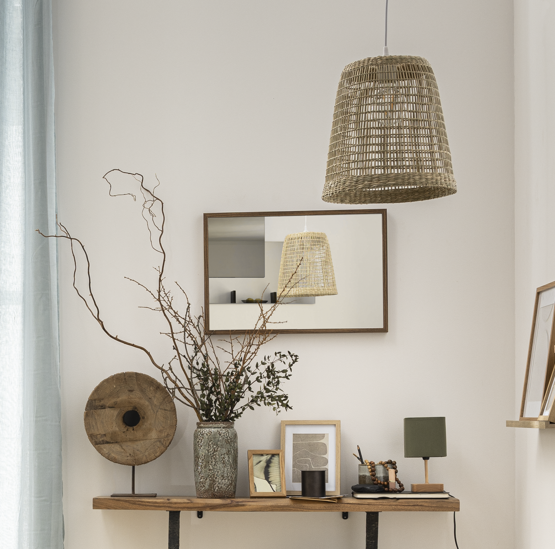 Suspension Biloa pvc, beige, Diam.30 cm INSPIRE, E27 - 4