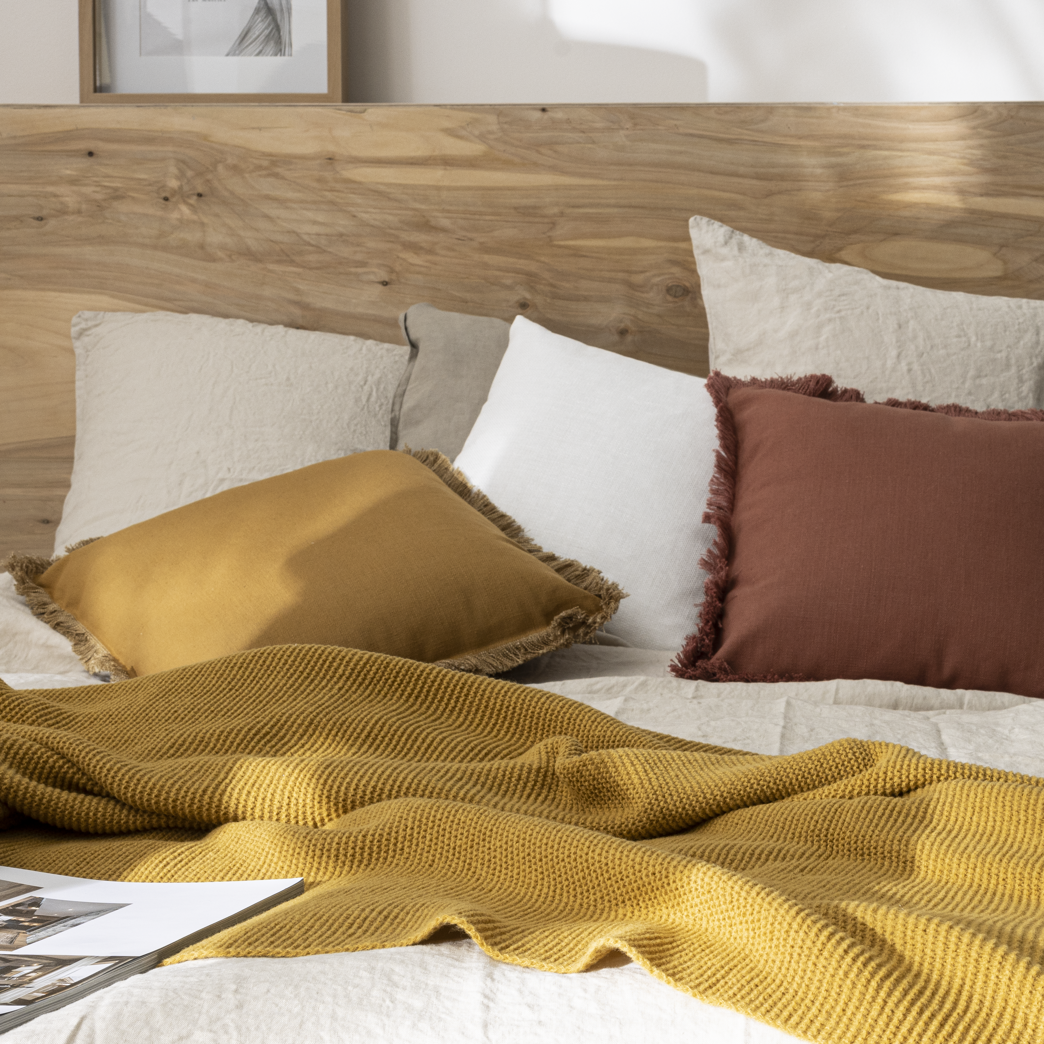 Cuscino INSPIRE Lucile havana rosso 45 x 45 cm - 12