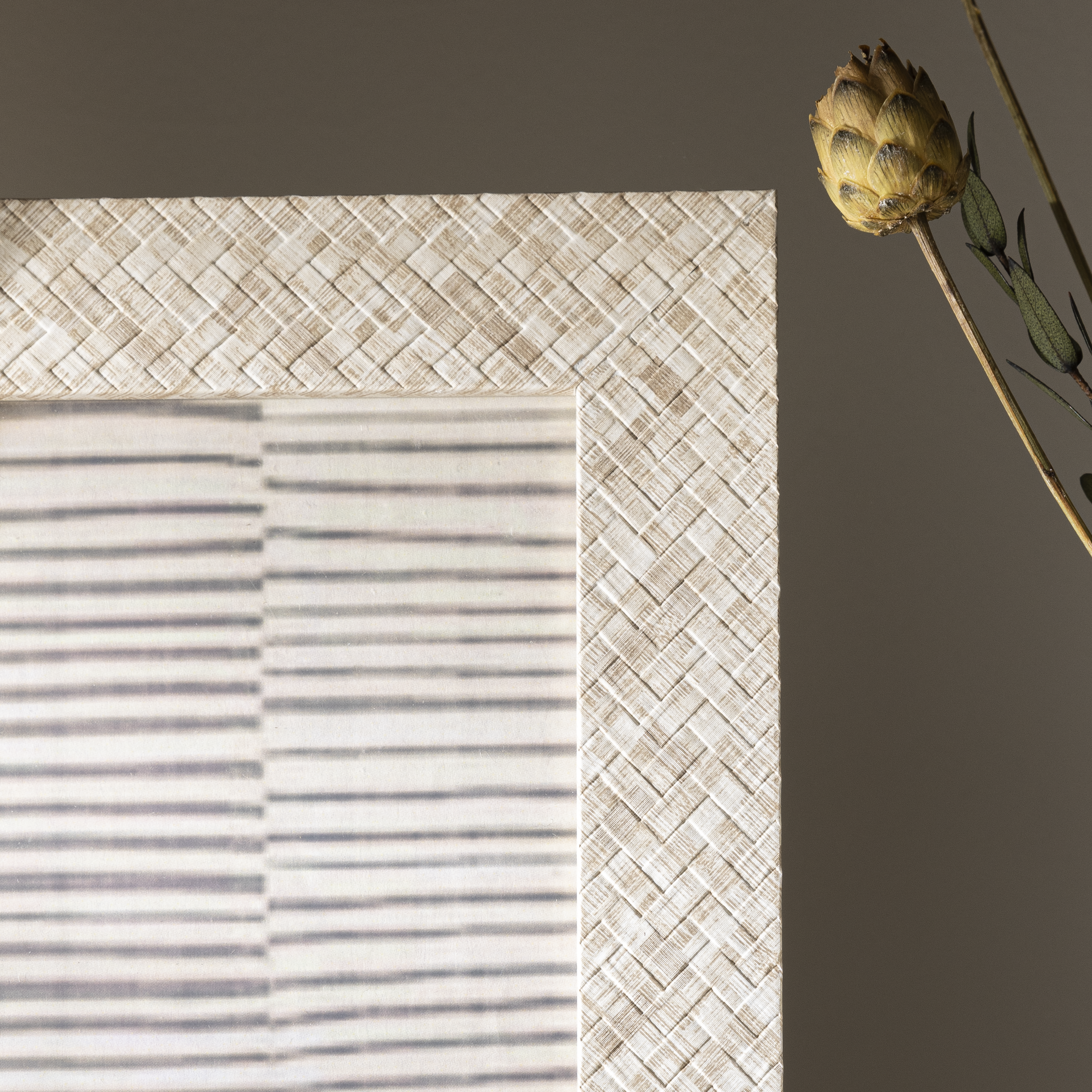 Cadre Palmeta, H.40 x l.30 cm beige, INSPIRE - 5