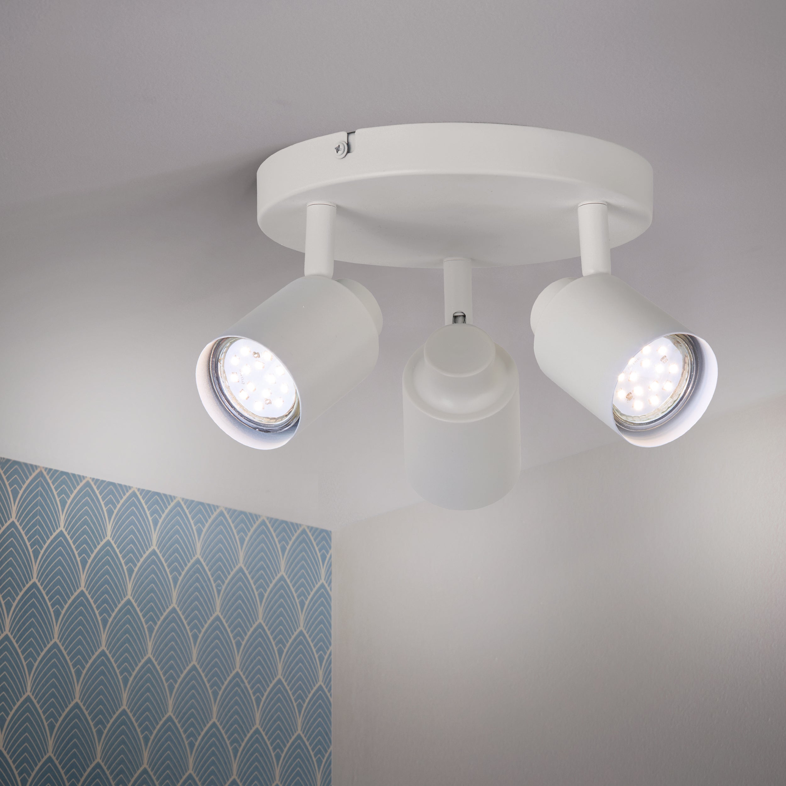 Candeeiro de teto  INSPIRE TEKLA 3 LÂMPADAS GU10X3 METAL BRANCO - 8