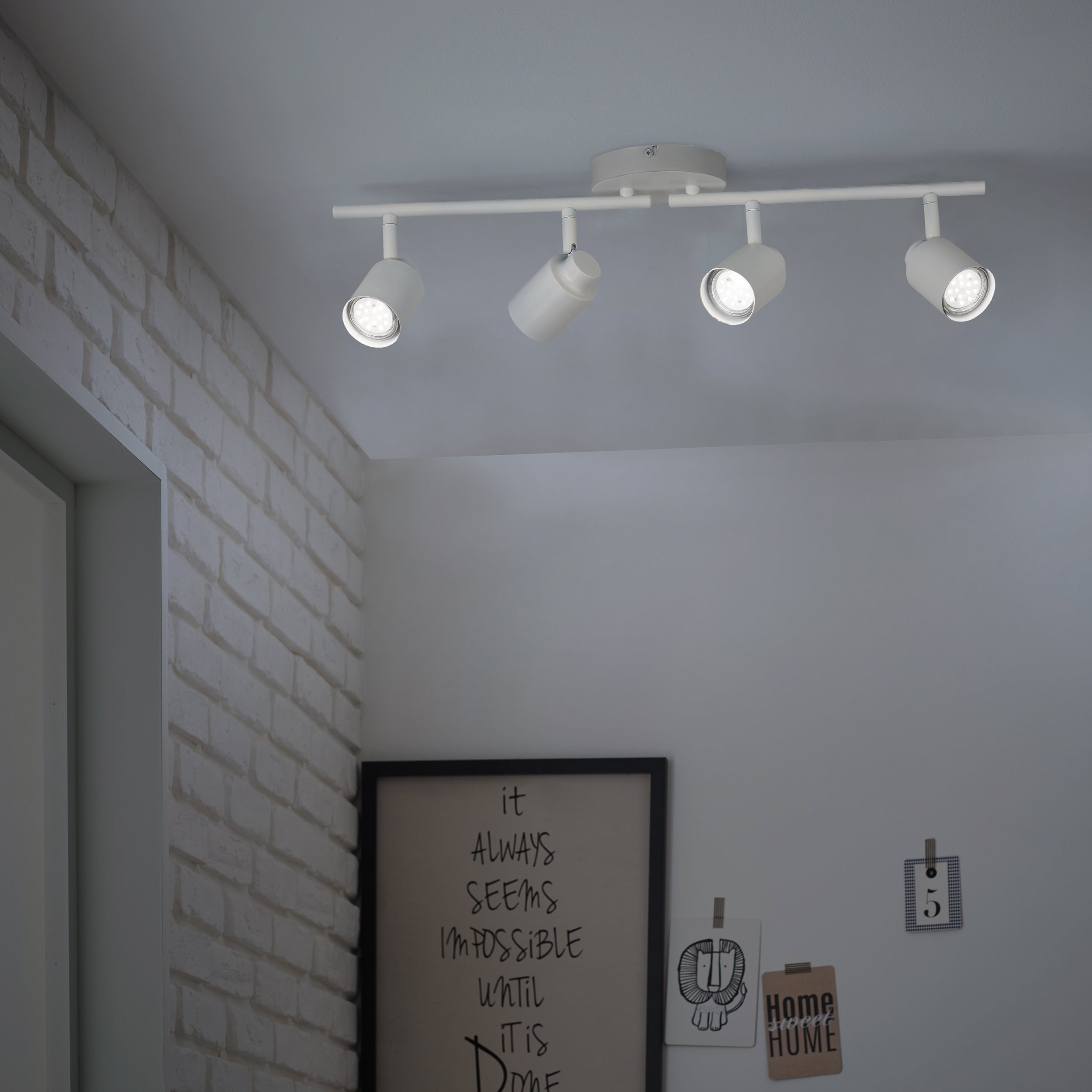 Foco decorativo INSPIRE TEKLA 4 LÂMPADAS GU10X4 METAL BRANCO - 9