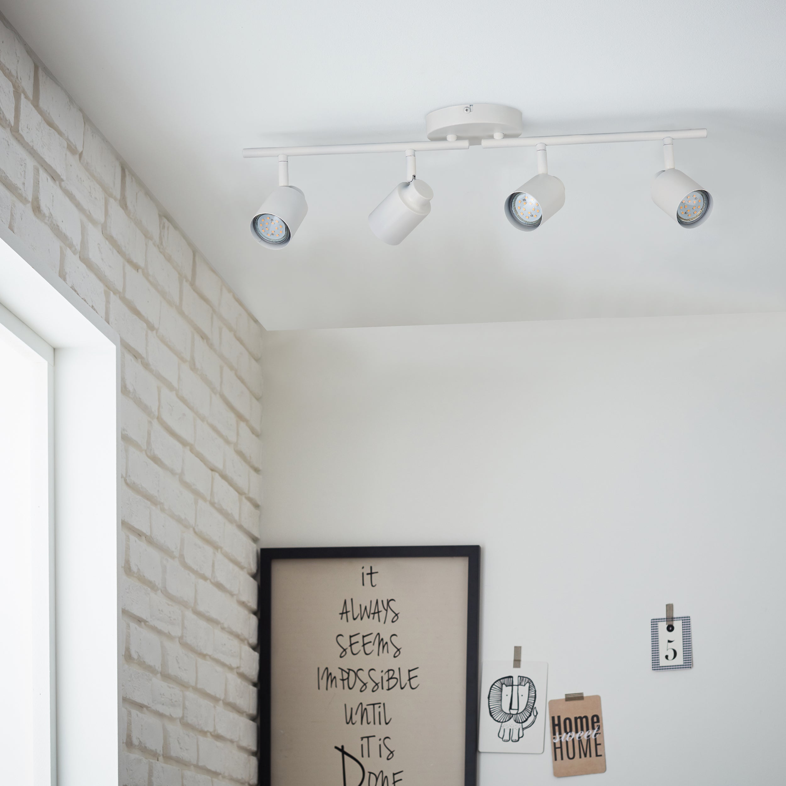 Foco decorativo INSPIRE TEKLA 4 LÂMPADAS GU10X4 METAL BRANCO - 3