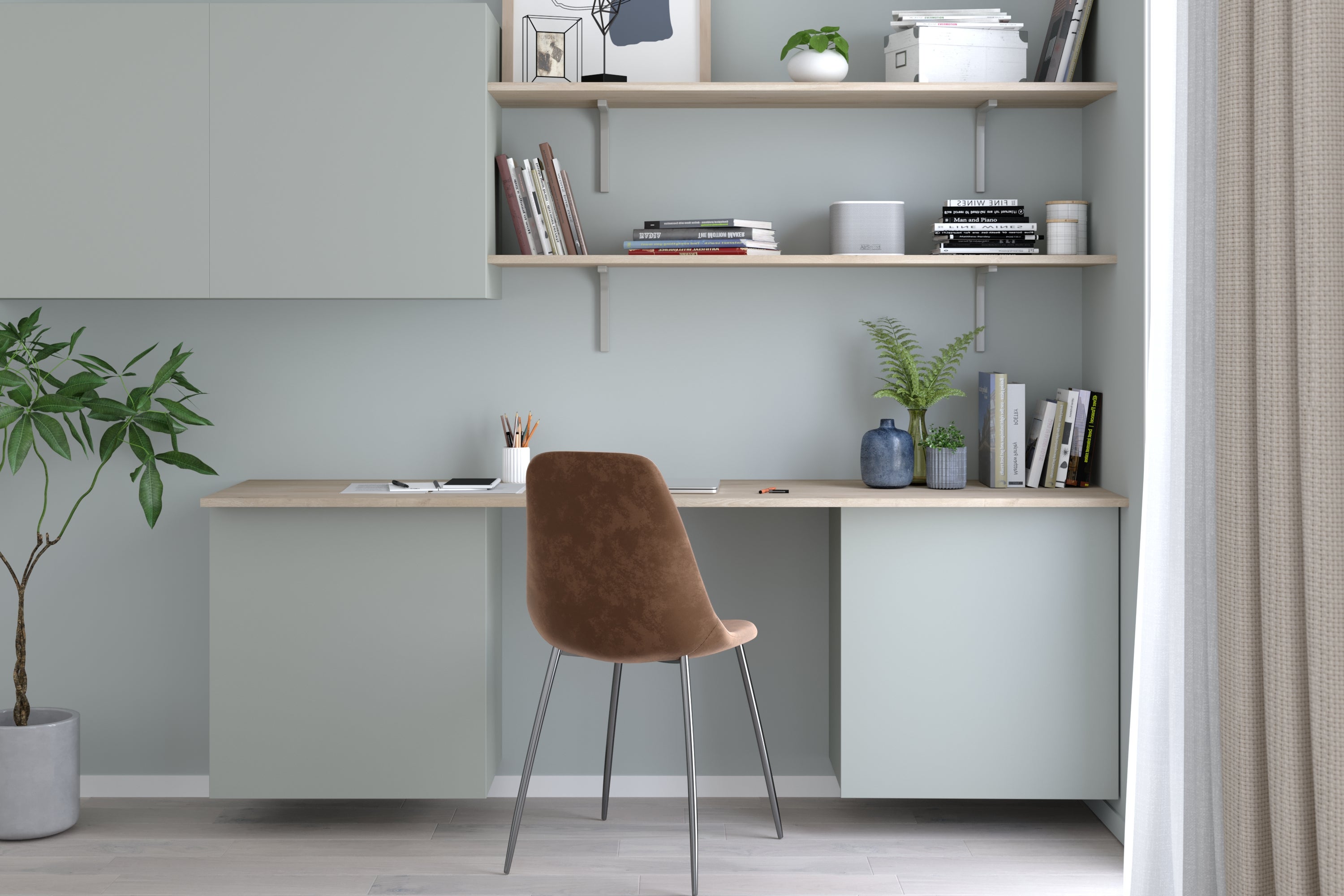 Tablette revêtu mélaminé, décor chêne Japon, L.250 x l.50 cm x Ep.18 mm - 12