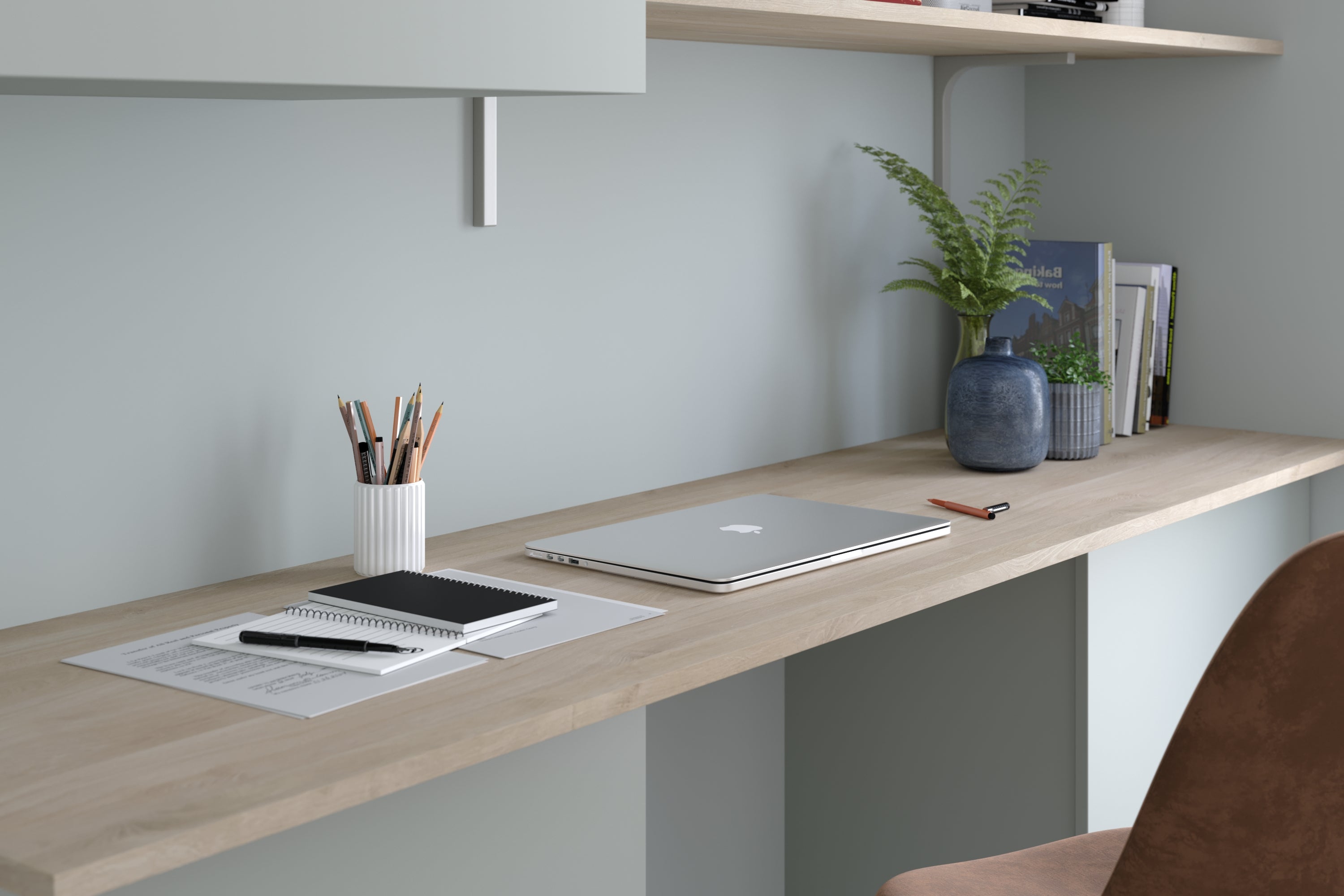 Tablette revêtu mélaminé, décor chêne Japon, L.250 x l.50 cm x Ep.18 mm - 11