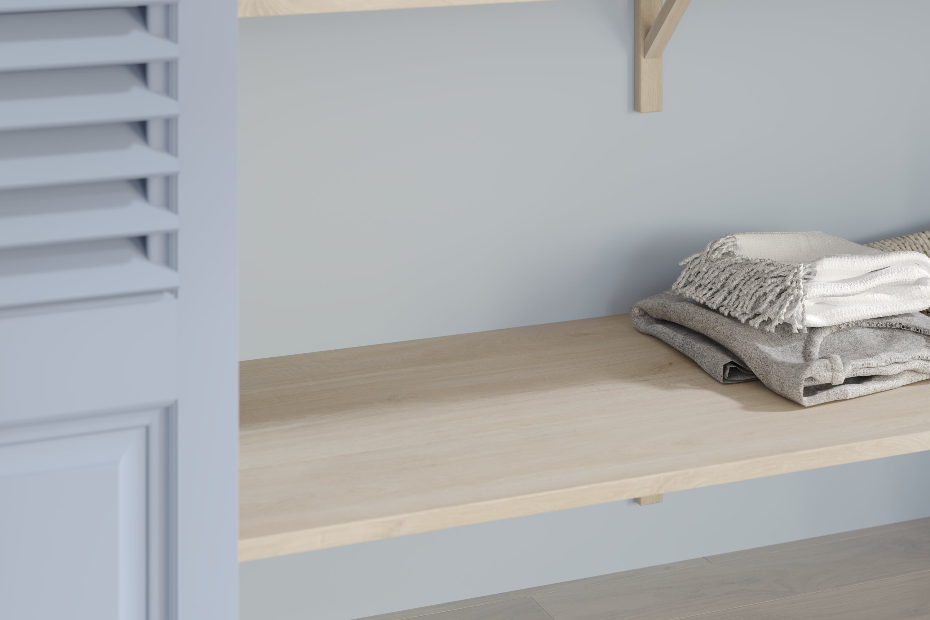 Tablette revêtu mélaminé, décor chêne Japon, L.250 x l.50 cm x Ep.18 mm - 2