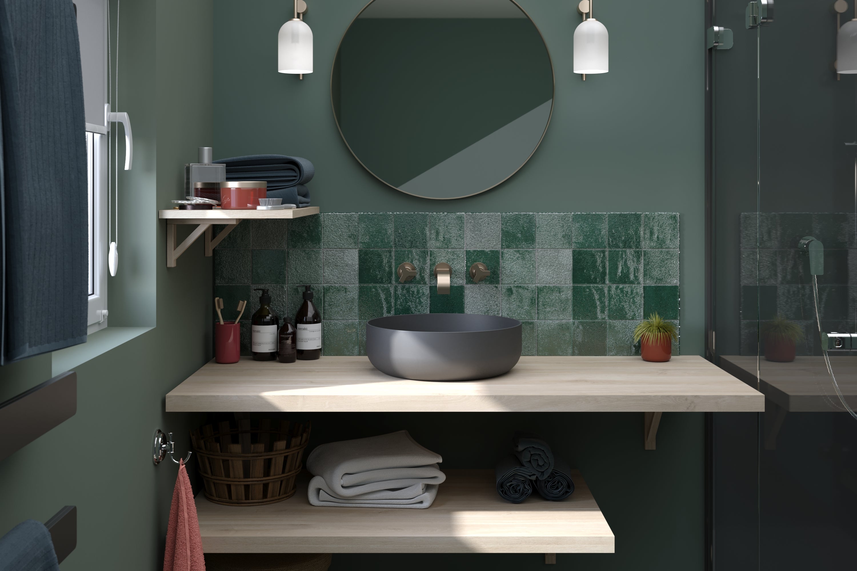 Tablette revêtu mélaminé, décor chêne Japon, L.250 x l.50 cm x Ep.18 mm - 3