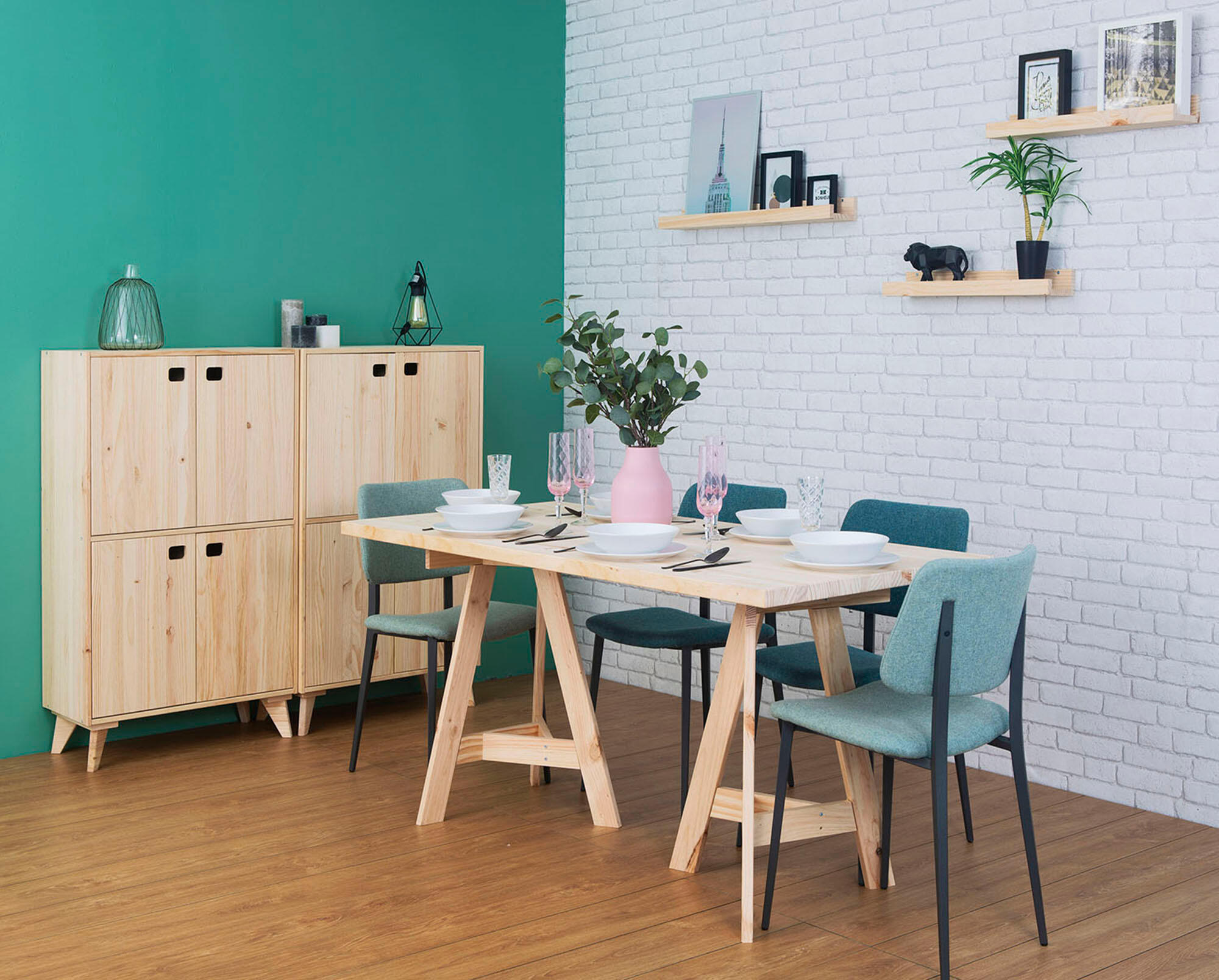 Estantería de madera en kit Dinamic de 70,8x105,4x33 cm y 50 kg max, por balda - 10