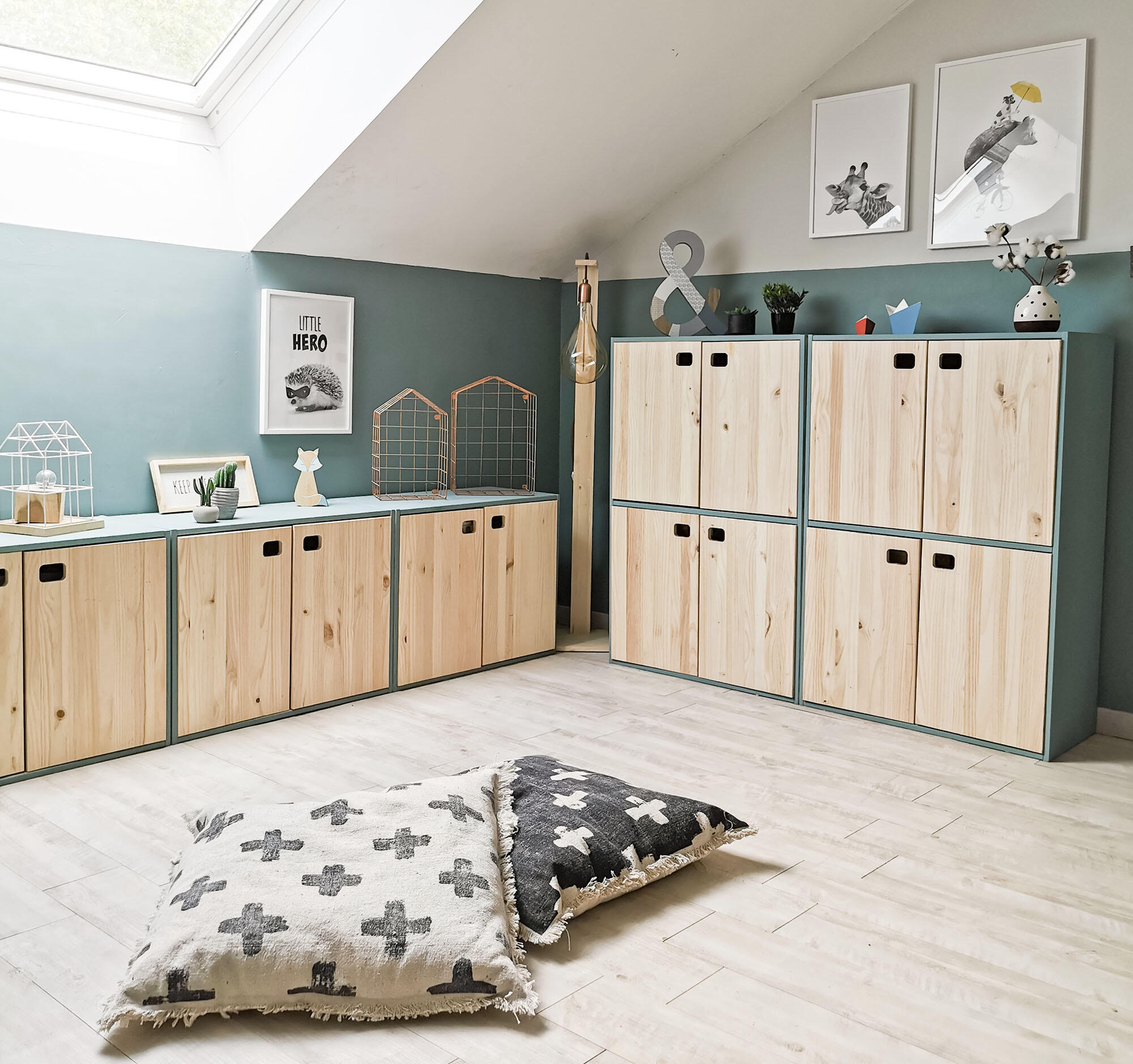 Estantería de madera en kit Dinamic de 70,8x105,4x33 cm y 50 kg max, por balda - 7