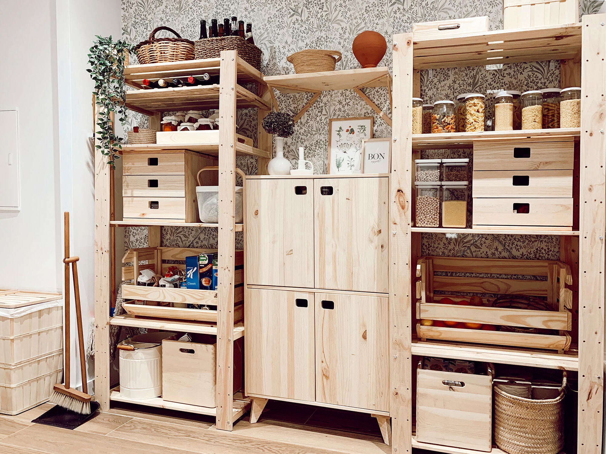 Scaffale Modulare 4 Cubi Dinamic In Legno Pino - 70,8x70,8x33 Cm, Per Casa E Montessori