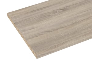 Tablette revêtu mélaminé, décor chêne brut, L.250 x l.50 cm x Ep.18 mm