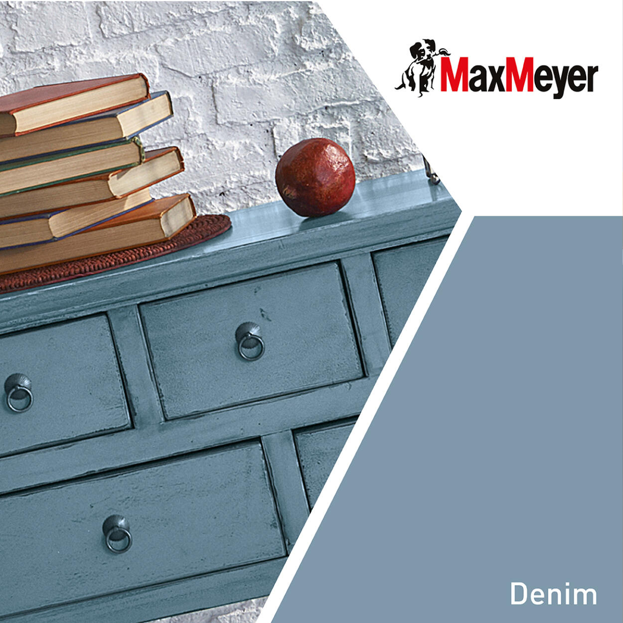 Vernice da esterno per plastica MAXMEYER poliuretanico blu denim satinato, 0.75 l - 2