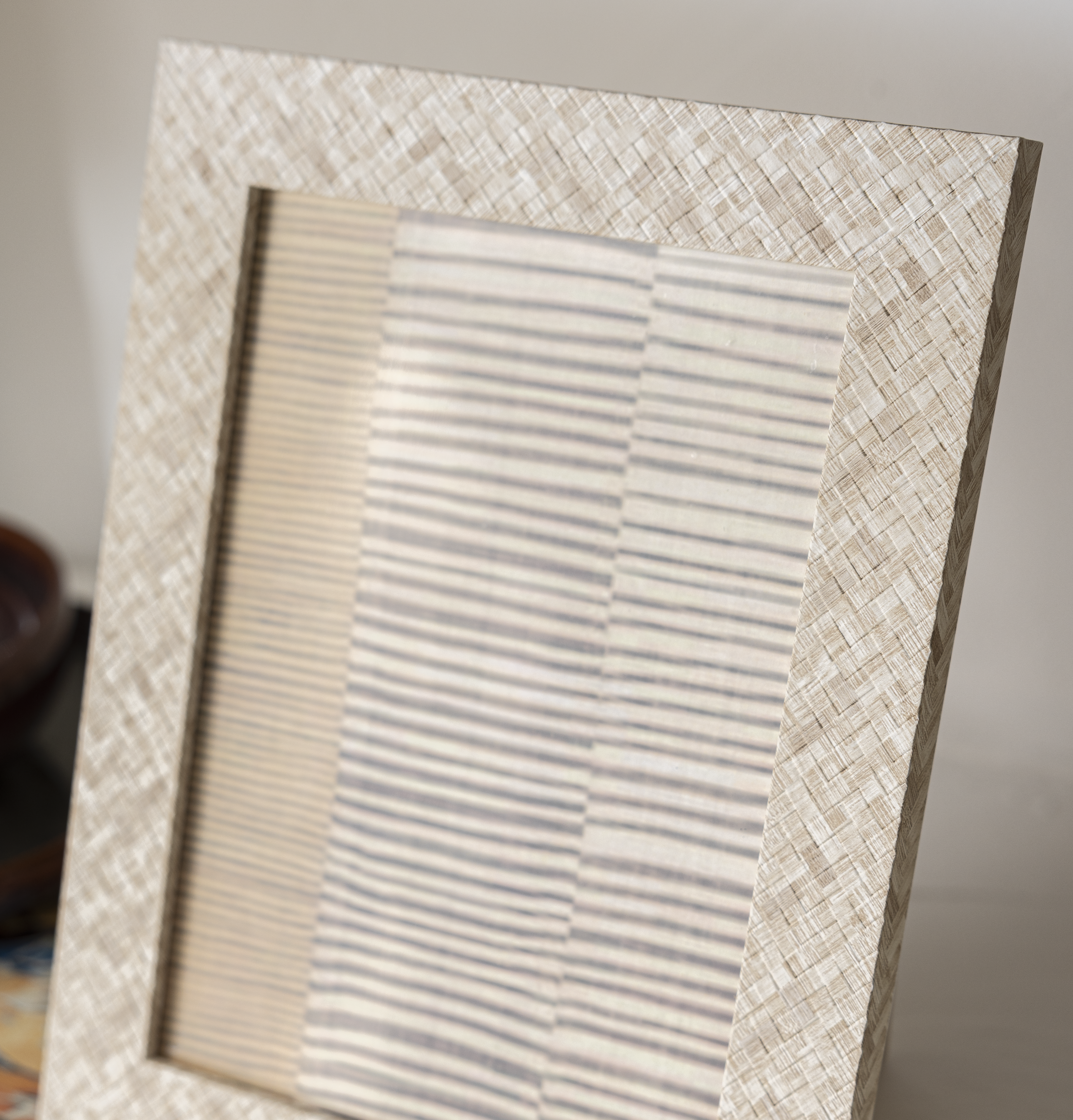 Cadre Palmeta, H.40 x l.30 cm beige, INSPIRE - 4
