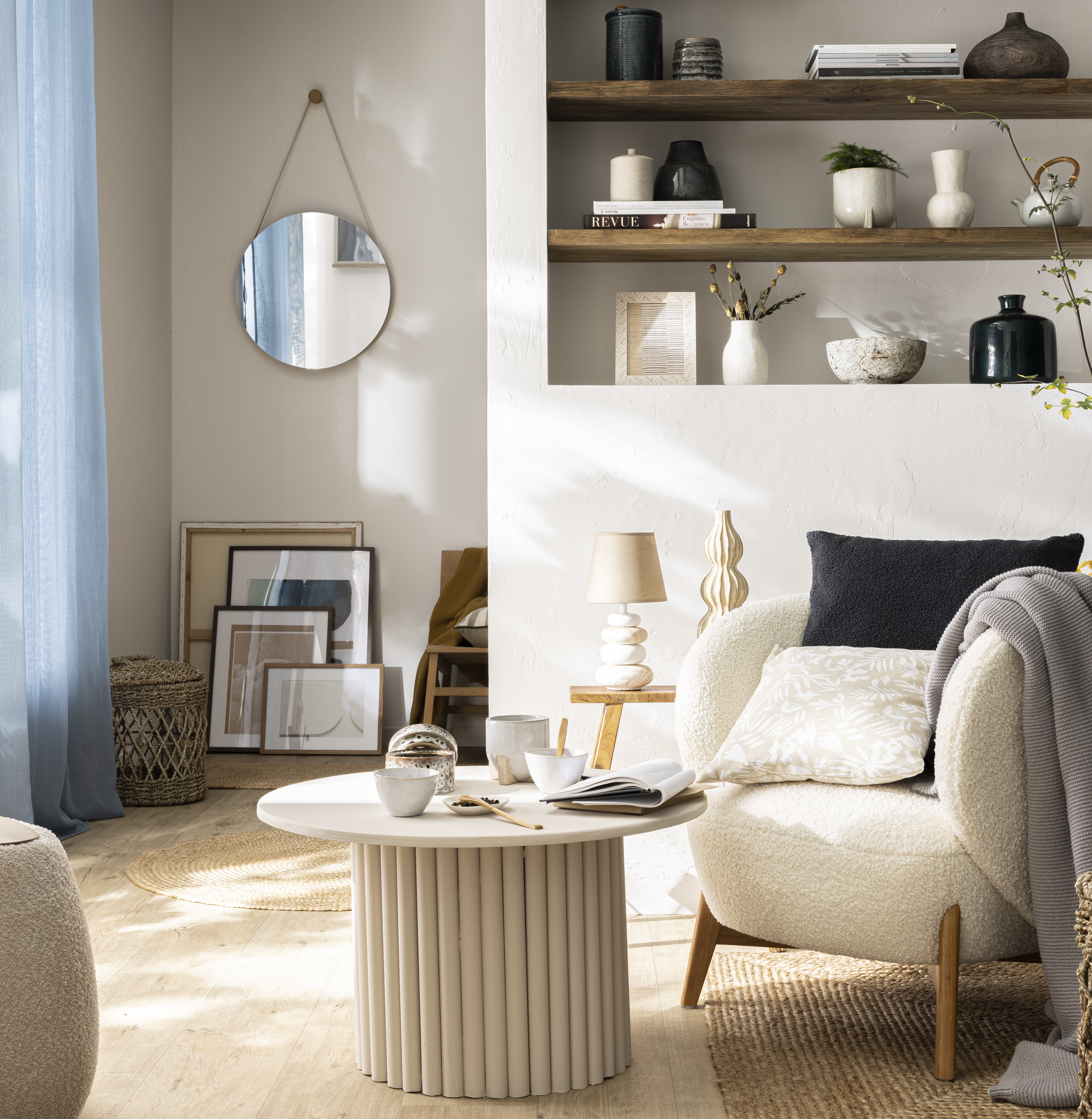 Espelho com moldura NORDIK NAT OAK 55 cm Inspire - 11