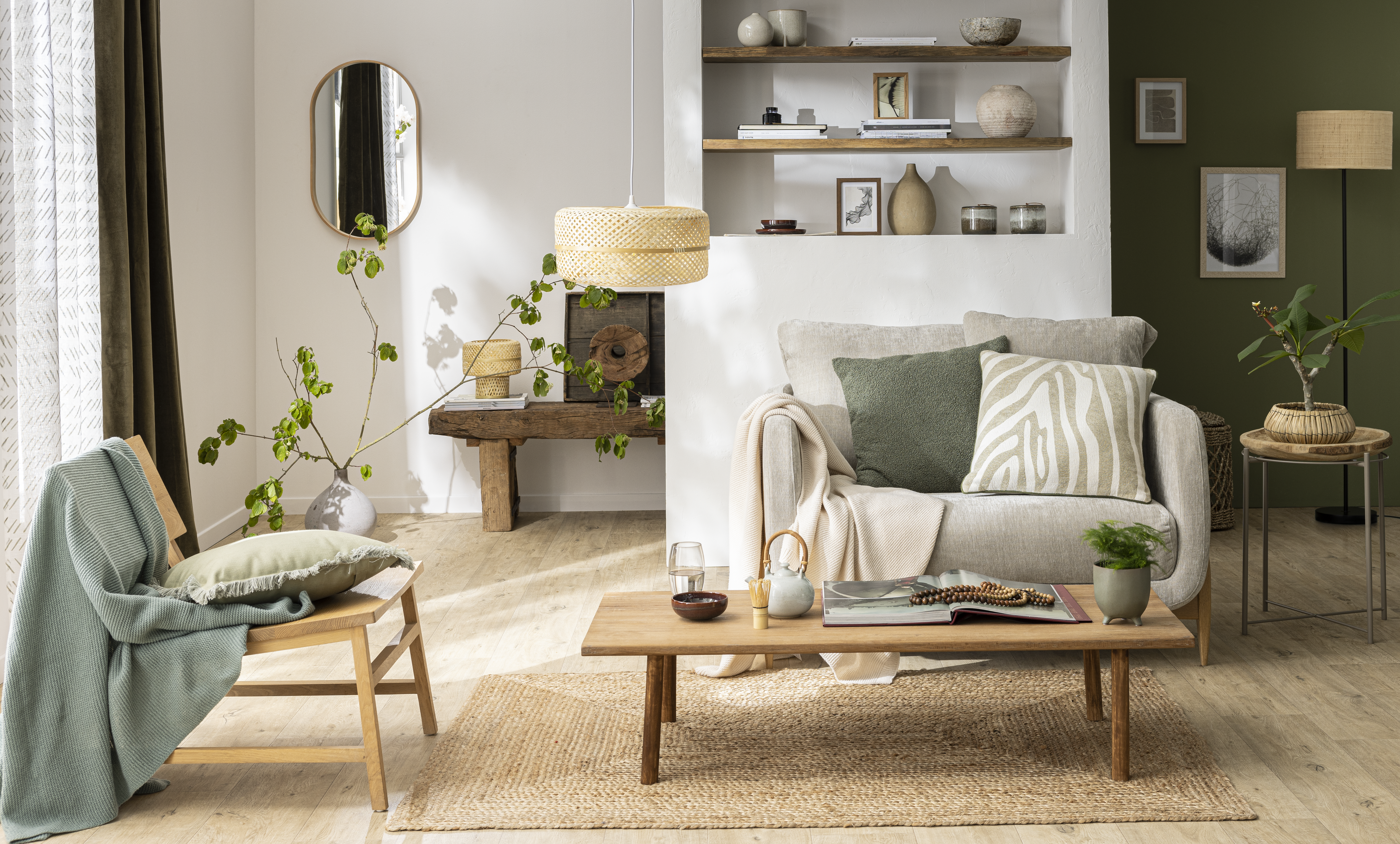 Espelho decorativo com moldura Madeira recoberta 42x72 cm - 13