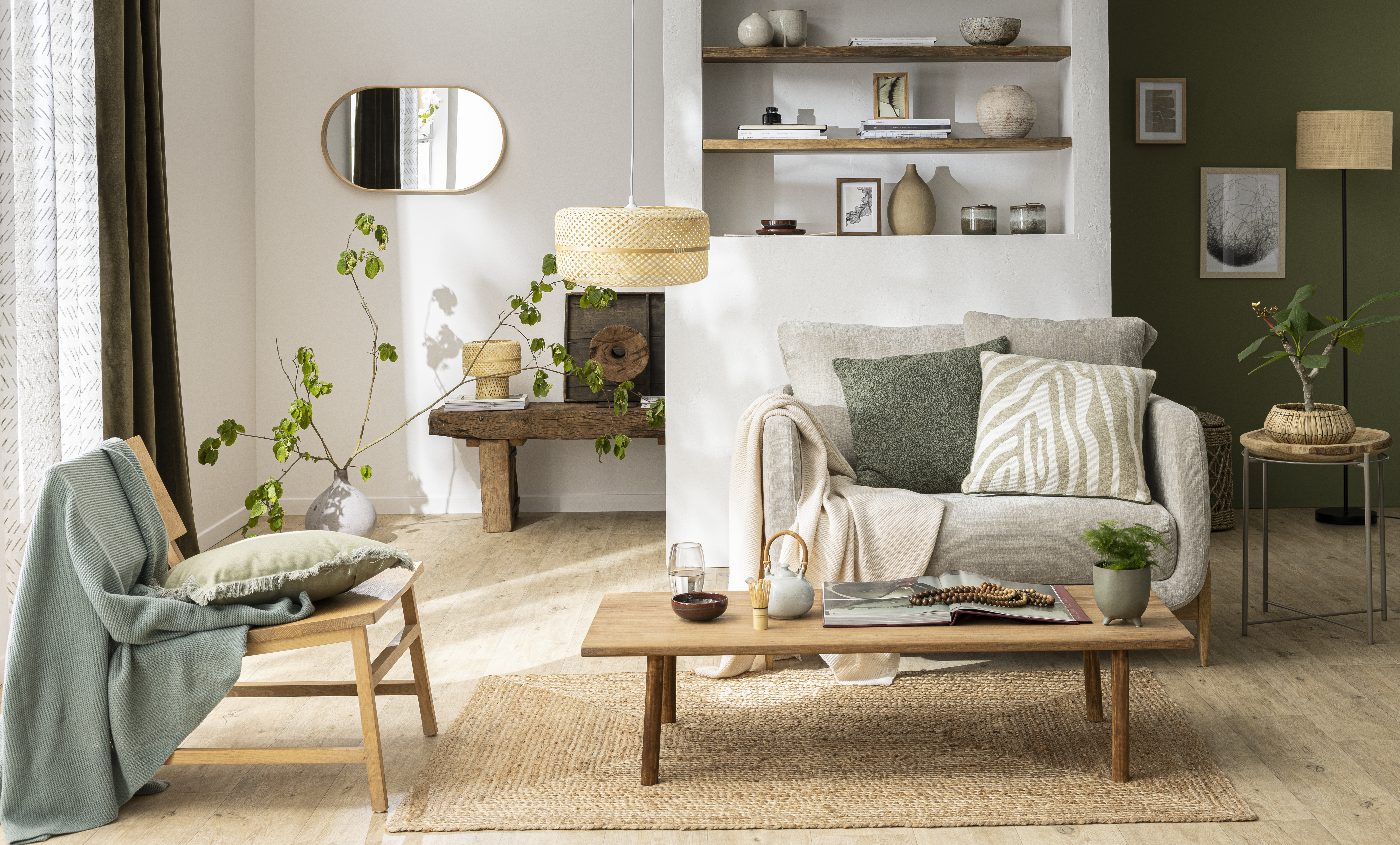 Espelho decorativo com moldura Madeira recoberta 42x72 cm - 12