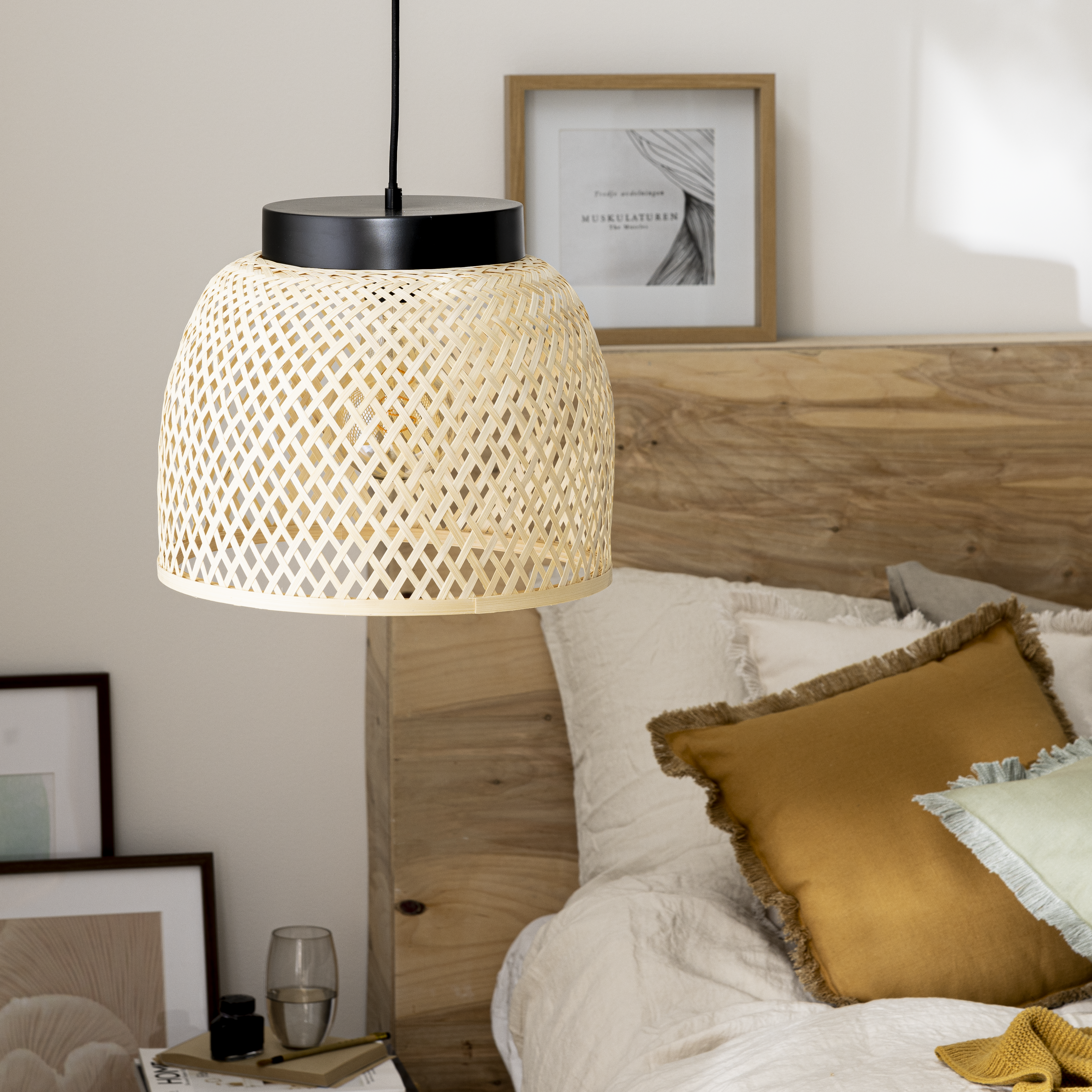 Suspension Ninon acier, beige, Diam.35 cm INSPIRE, E27 - 2