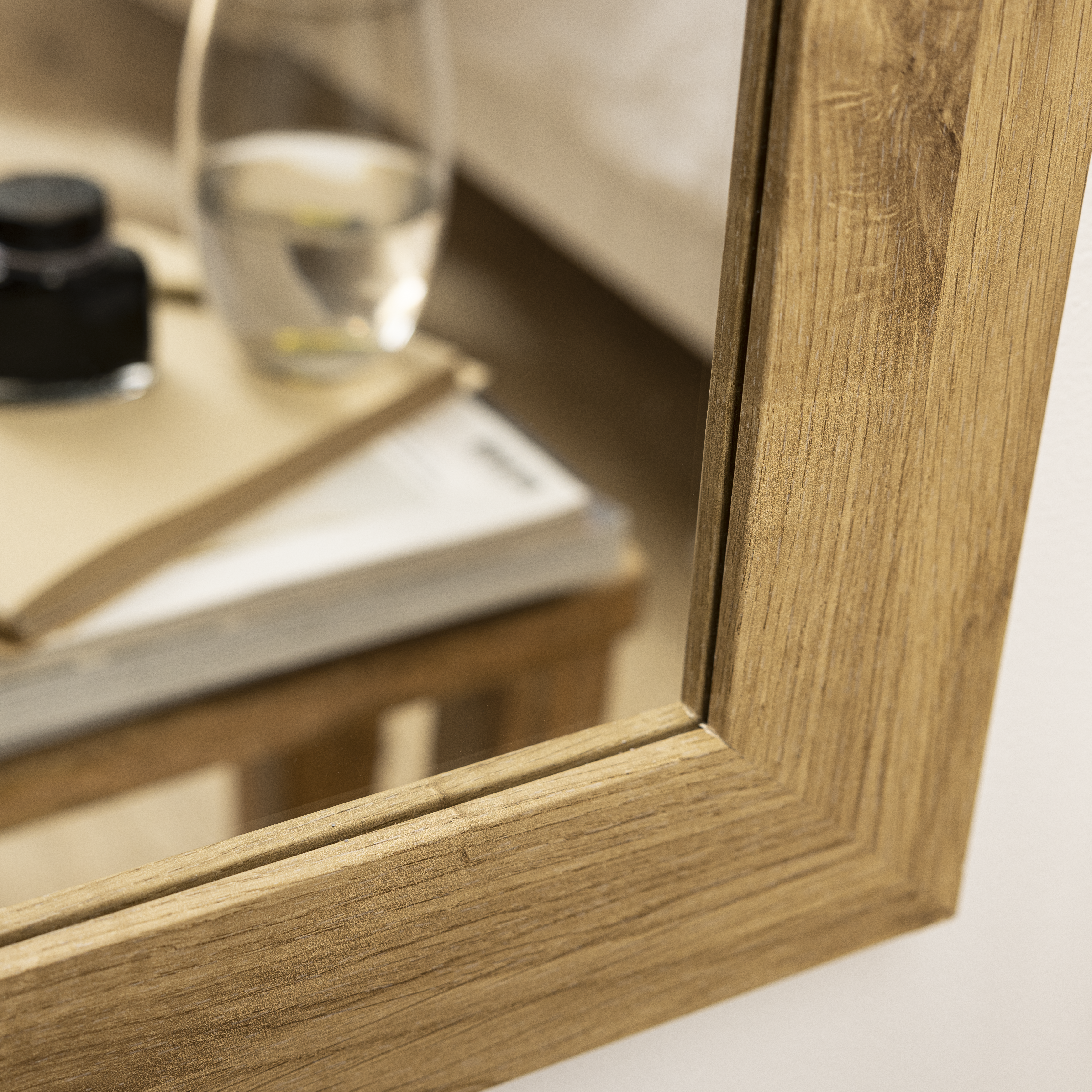 Miroir rectangulaire mdf effet chêne clair Narva INSPIRE, l.52 x H.152 cm - 5