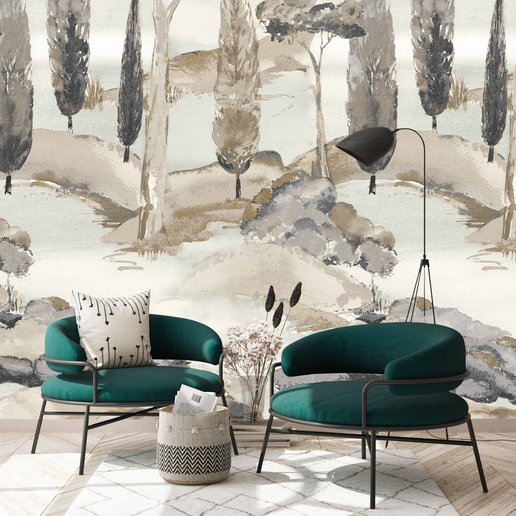 Papier peint panoramique Paysage Canopy gris l.159 x H.280 cm - 5