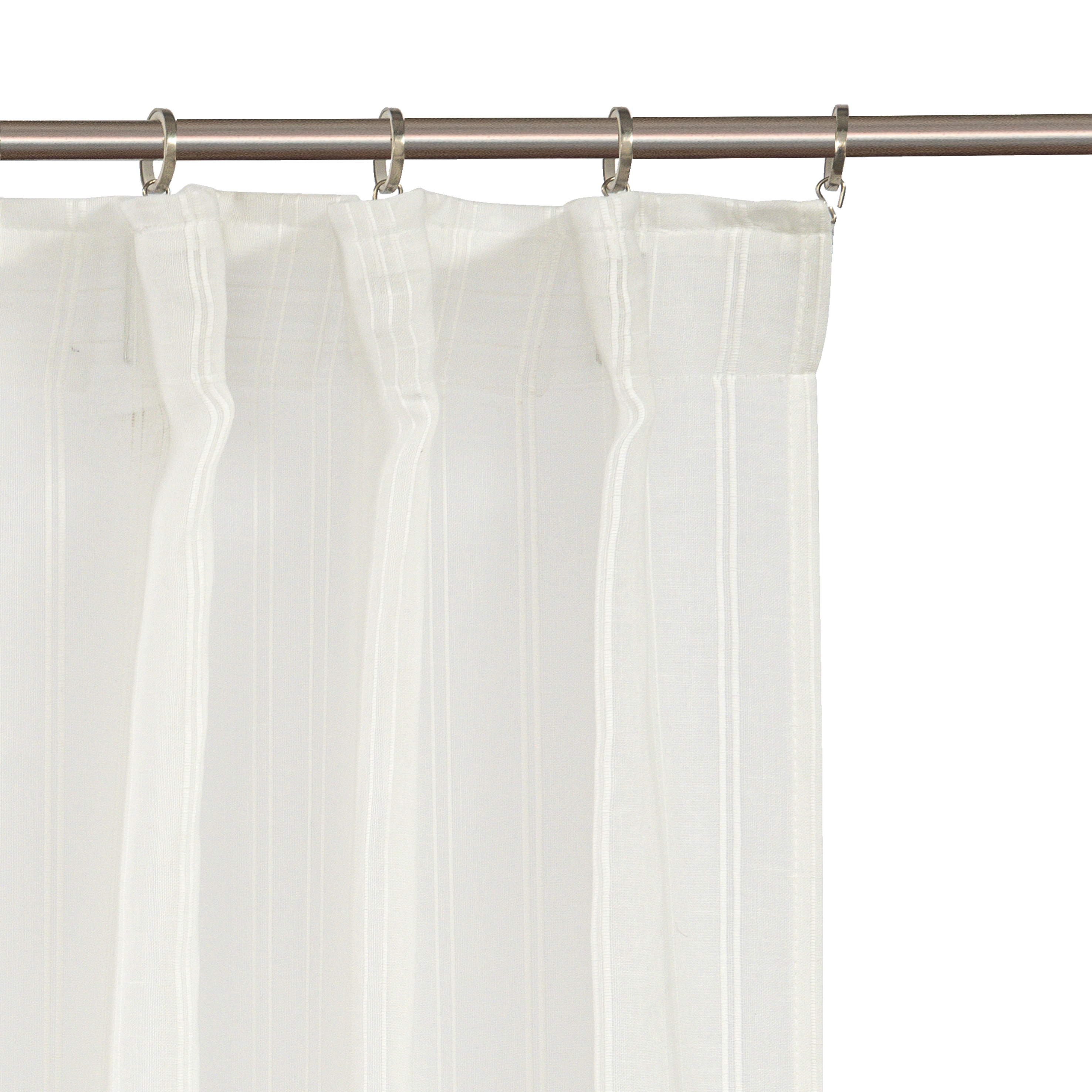 Visillo cinta frunce, trabillas jara inspire con líneas blanco de 200x280cm