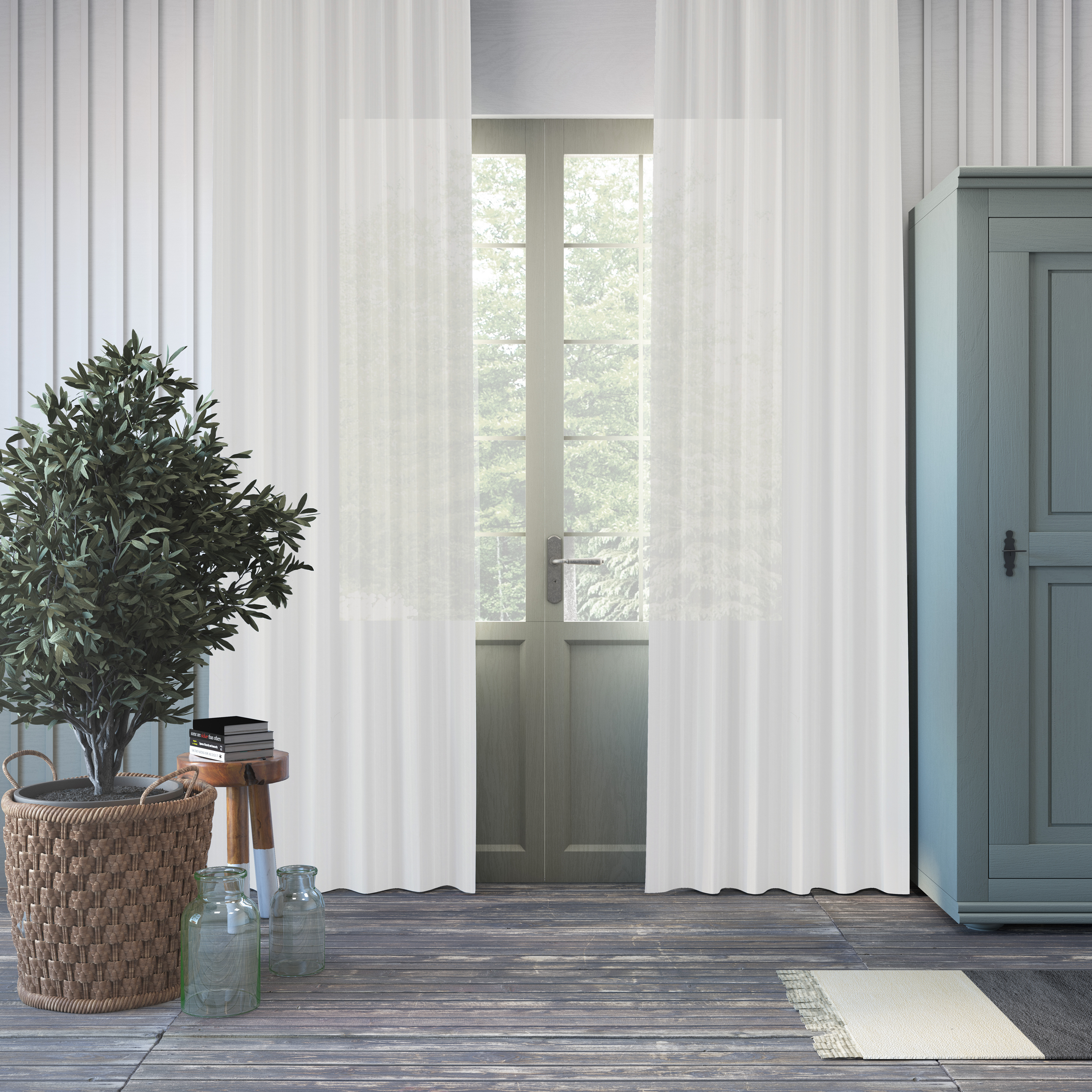 Cortinado fita e/ou presilha Jara 300x280cm branco Inspire - 4