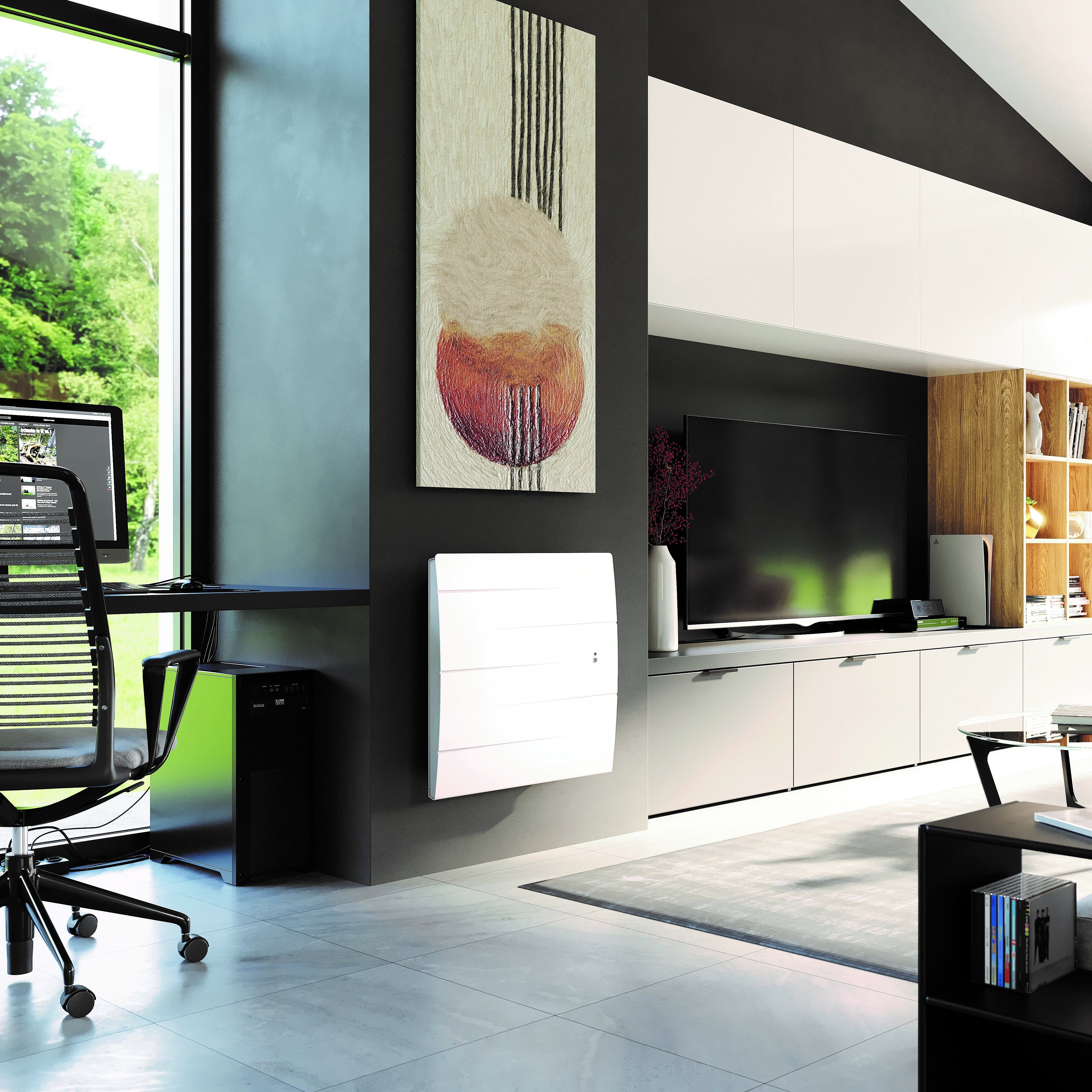 Radiateur électrique DSC connecté Malao Auto 1000W SAUTER horizontal blanc - 3