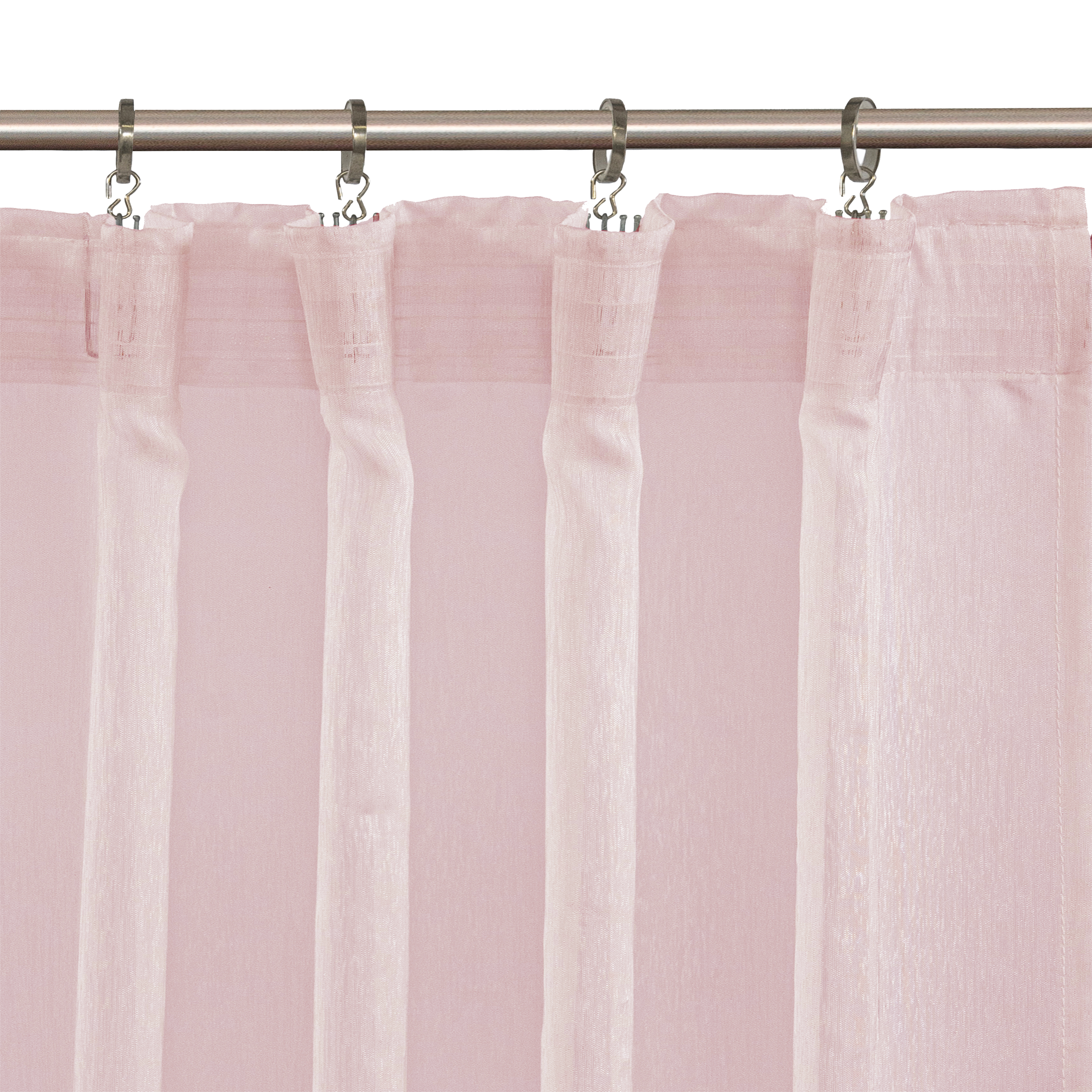 Tenda Voile Softy rosa, fettuccia e passanti nascosti 200x280 cm INSPIRE - 18