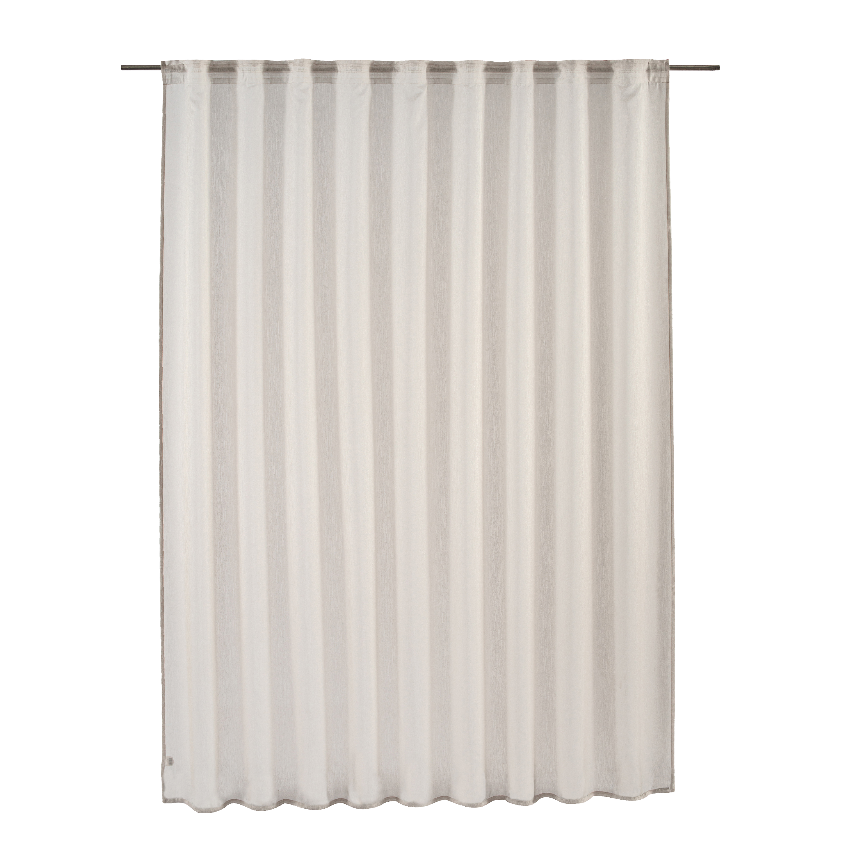 Tenda Voile Softy beige, fettuccia e passanti nascosti 200x280 cm INSPIRE - 12