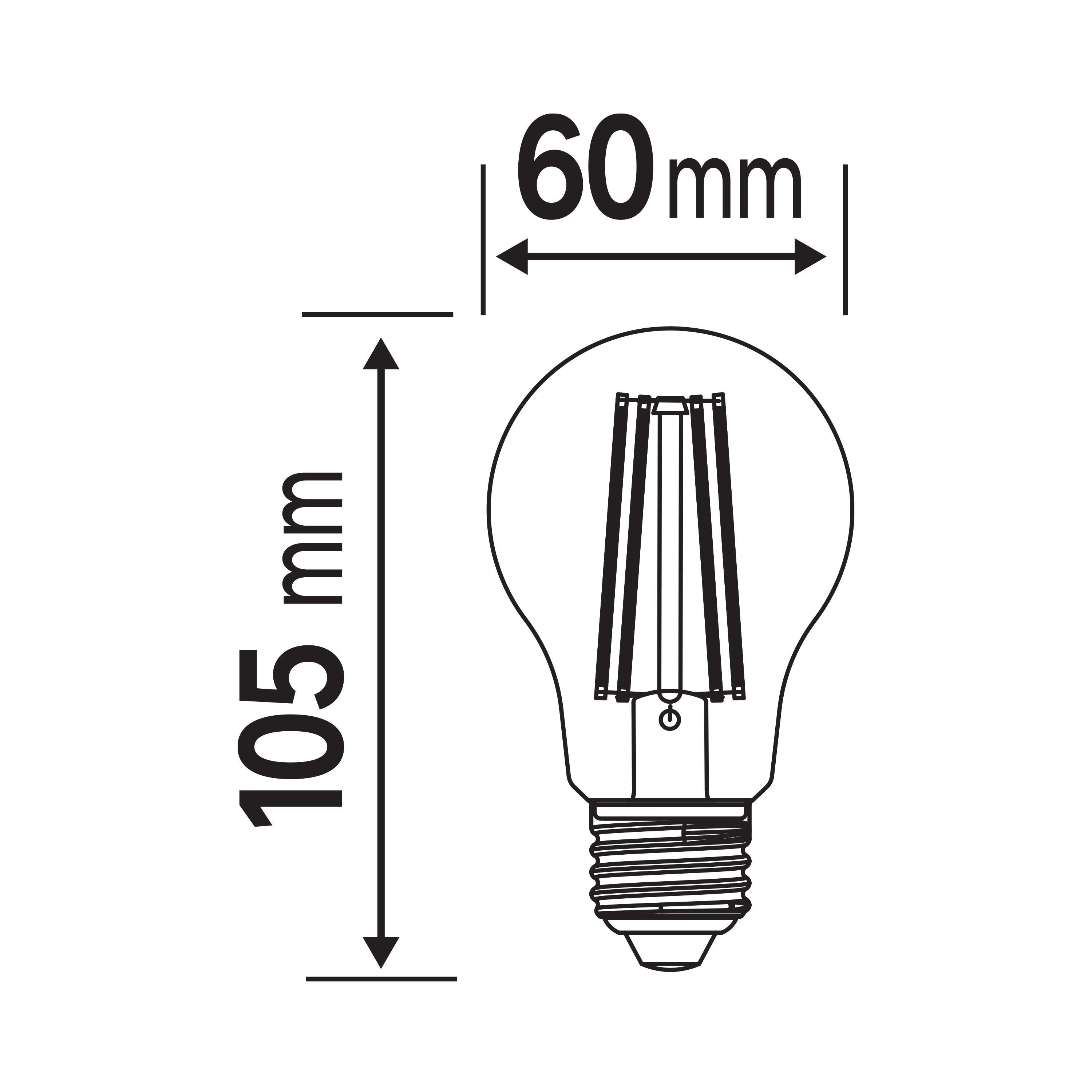 Pack3 Lâmpadas filamentos CLASSE A E27 1521lm 4000k - 6