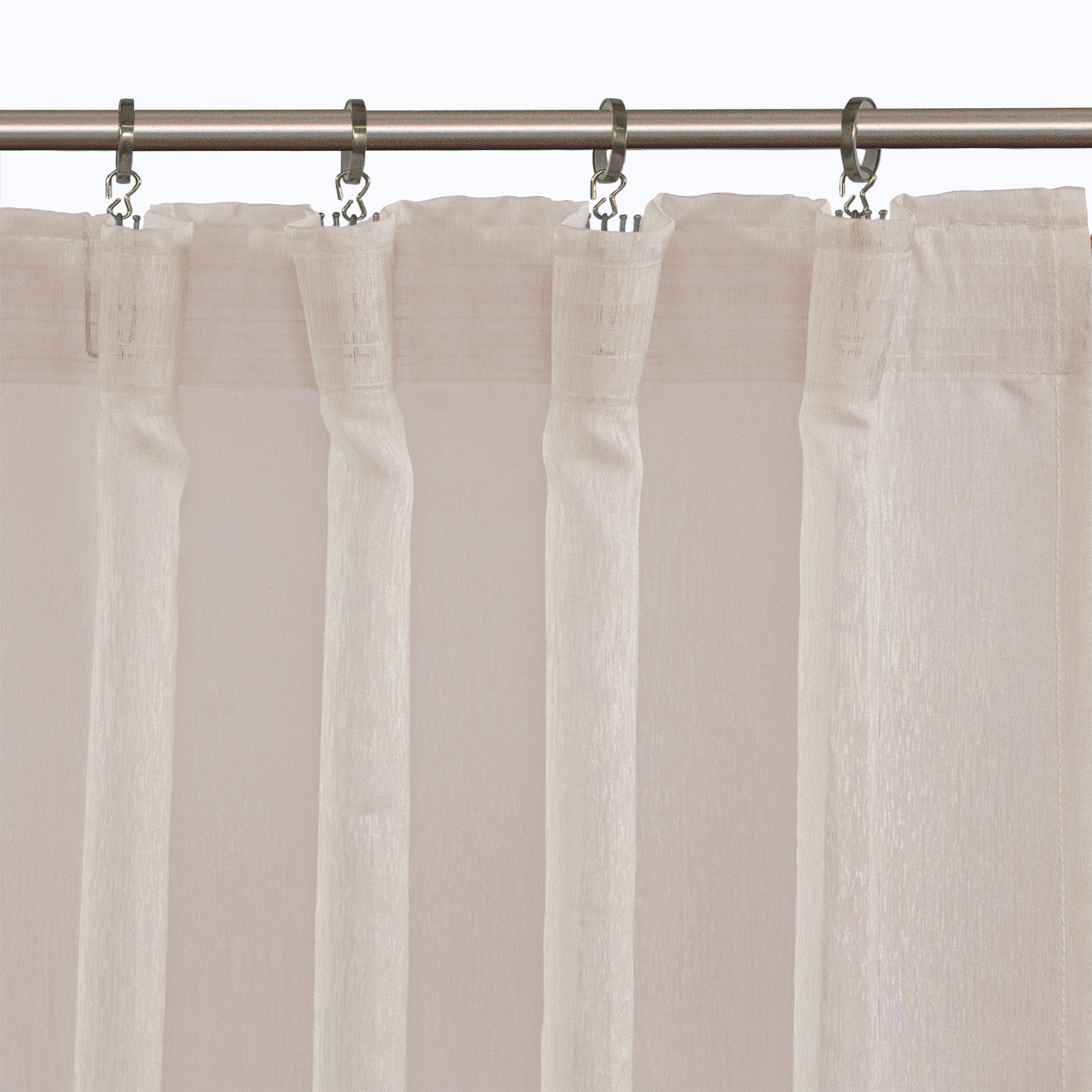 Tenda Voile Softy beige, fettuccia e passanti nascosti 200x280 cm INSPIRE - 15