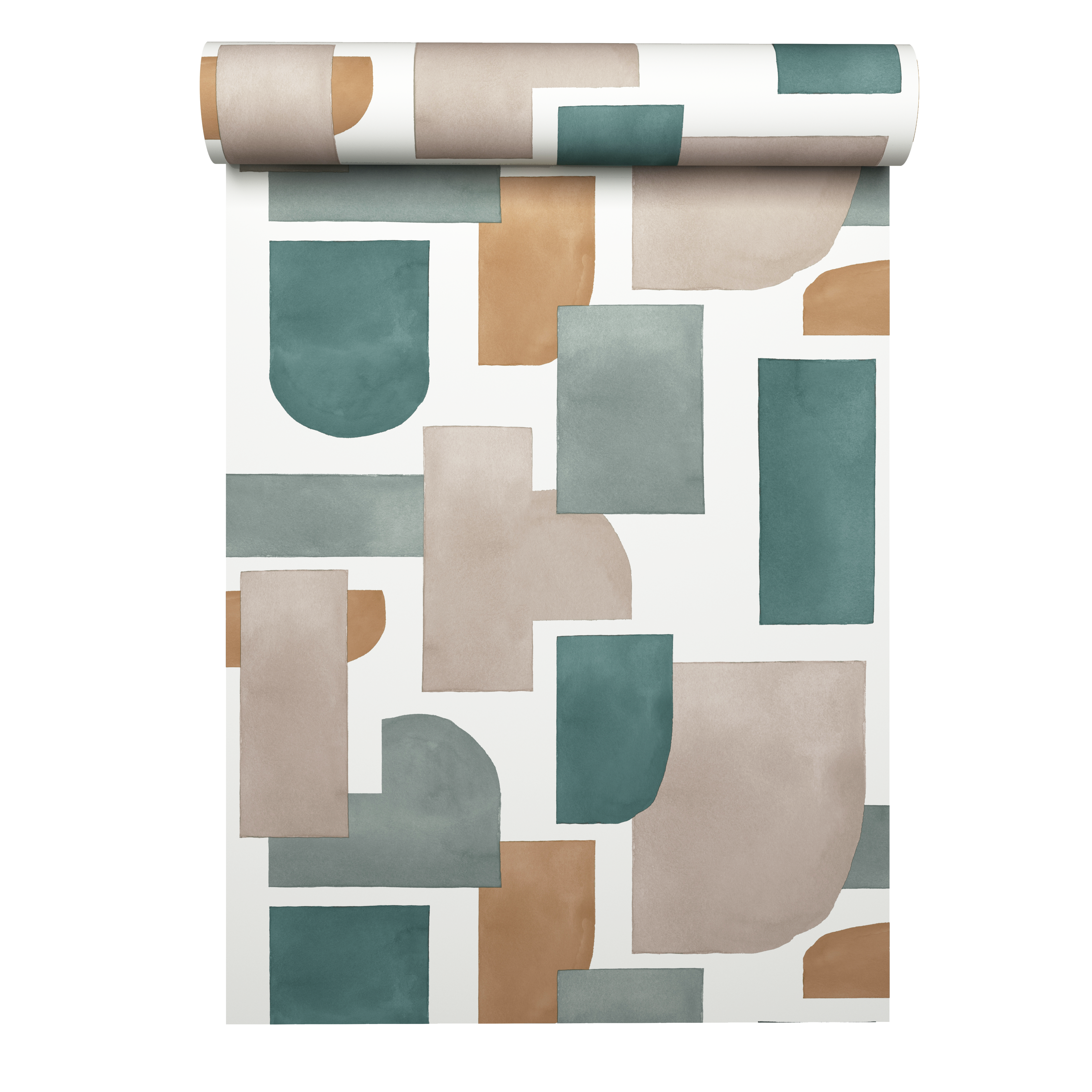 Carta da parati Inspire Josie verde salvia, marrone grigio, 53 cm x 10.05 m - 5