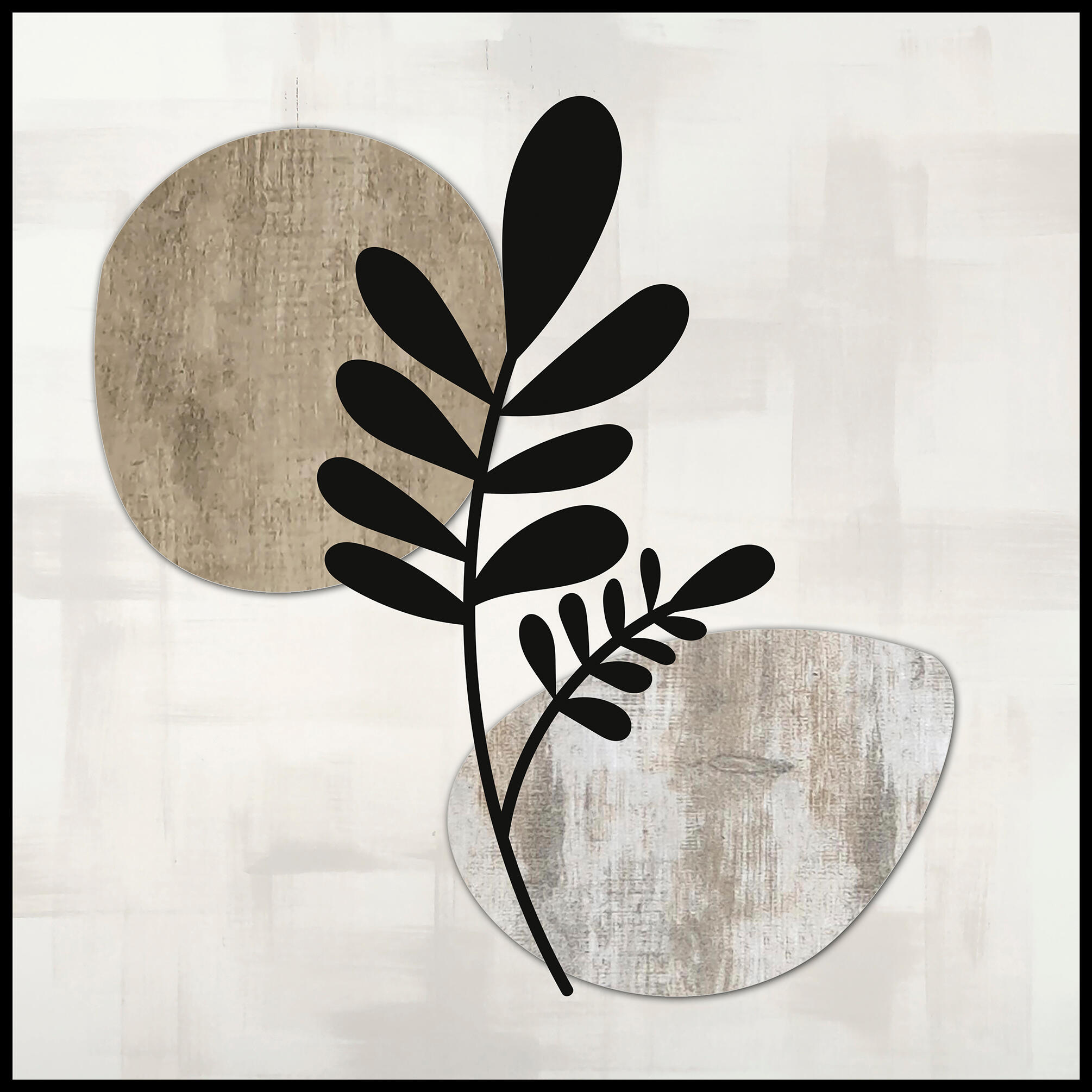 Cuadro enmarcado Decoline Hojas 62 cm x 62 cm - 2