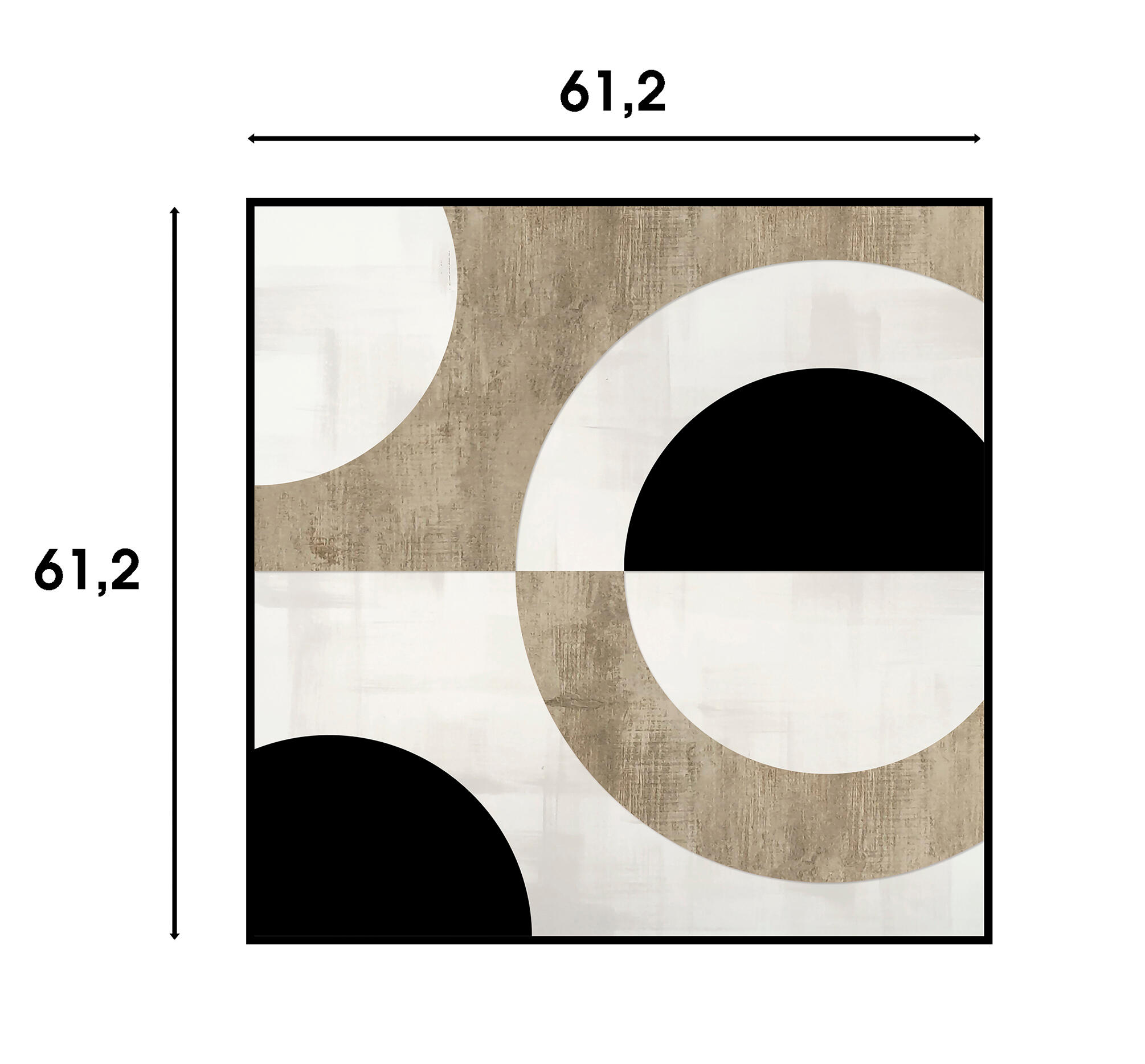 Quadro com moldura Deco Line Geo duplo 60x60 cm - 5