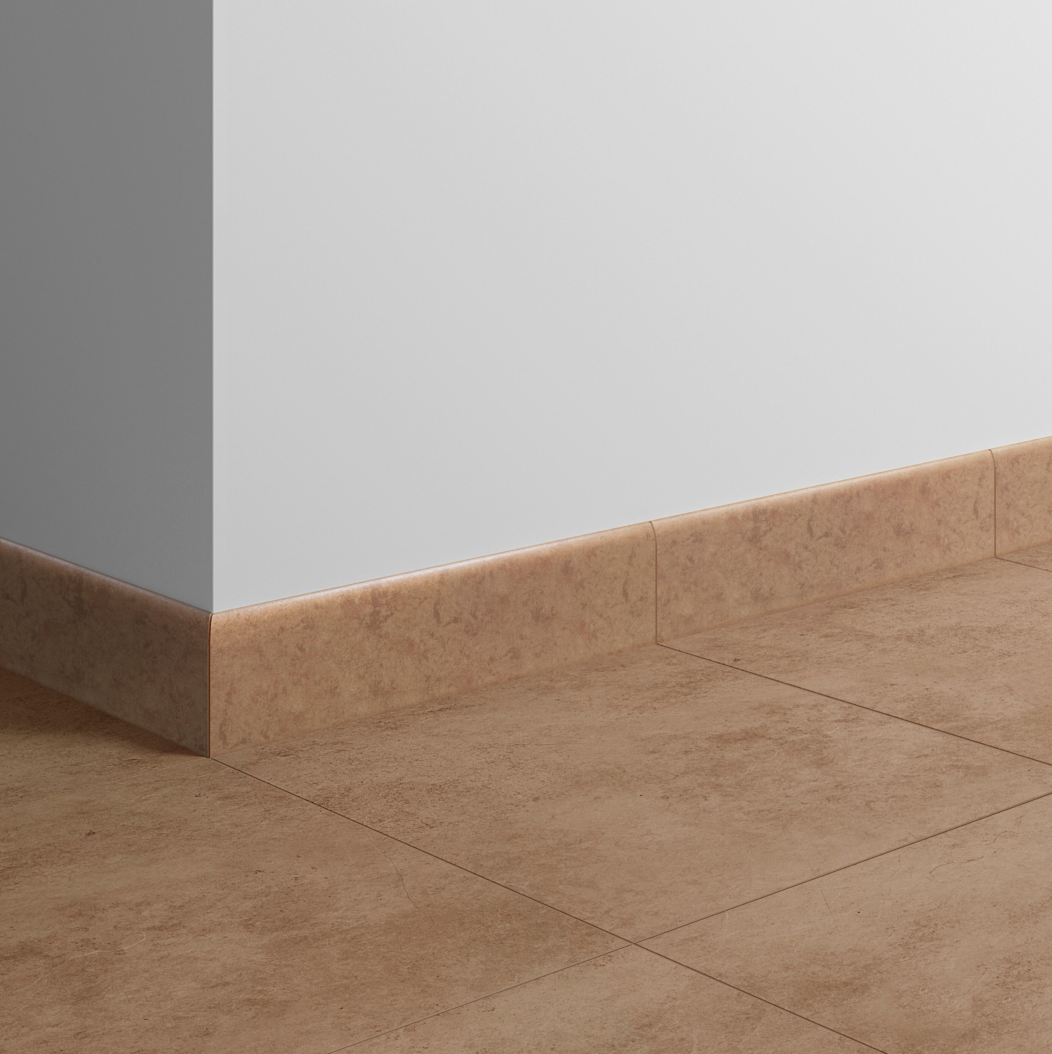 Piastrella battiscopa Giada in gres naturale rosso opaco L 3.33 x H 8 cm x Sp 8 mm confezione da 1 ml - 2