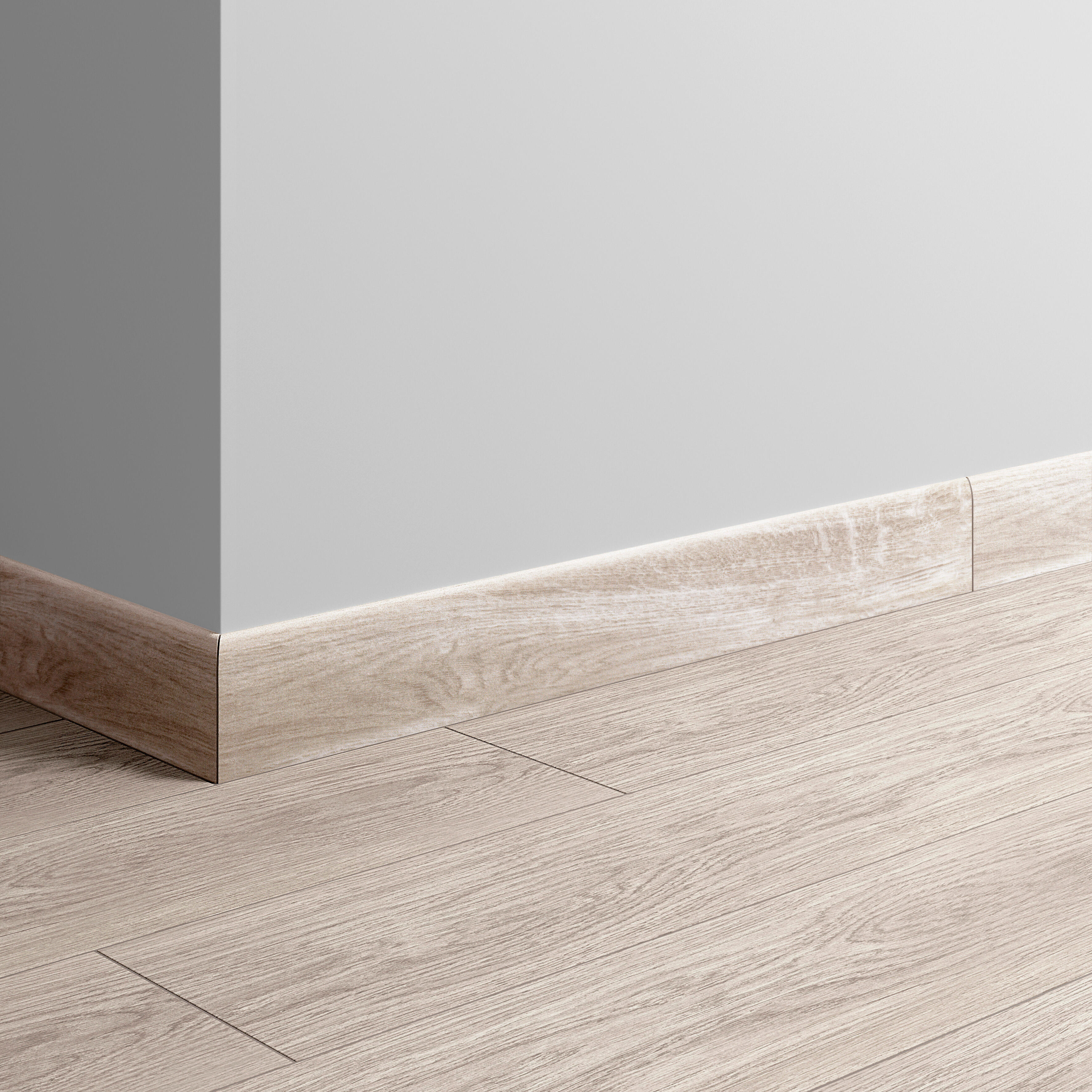 Piastrella battiscopa Terk in gres naturale bianco opaco L 123 x H 7.5 cm x Sp 8 mm - 2